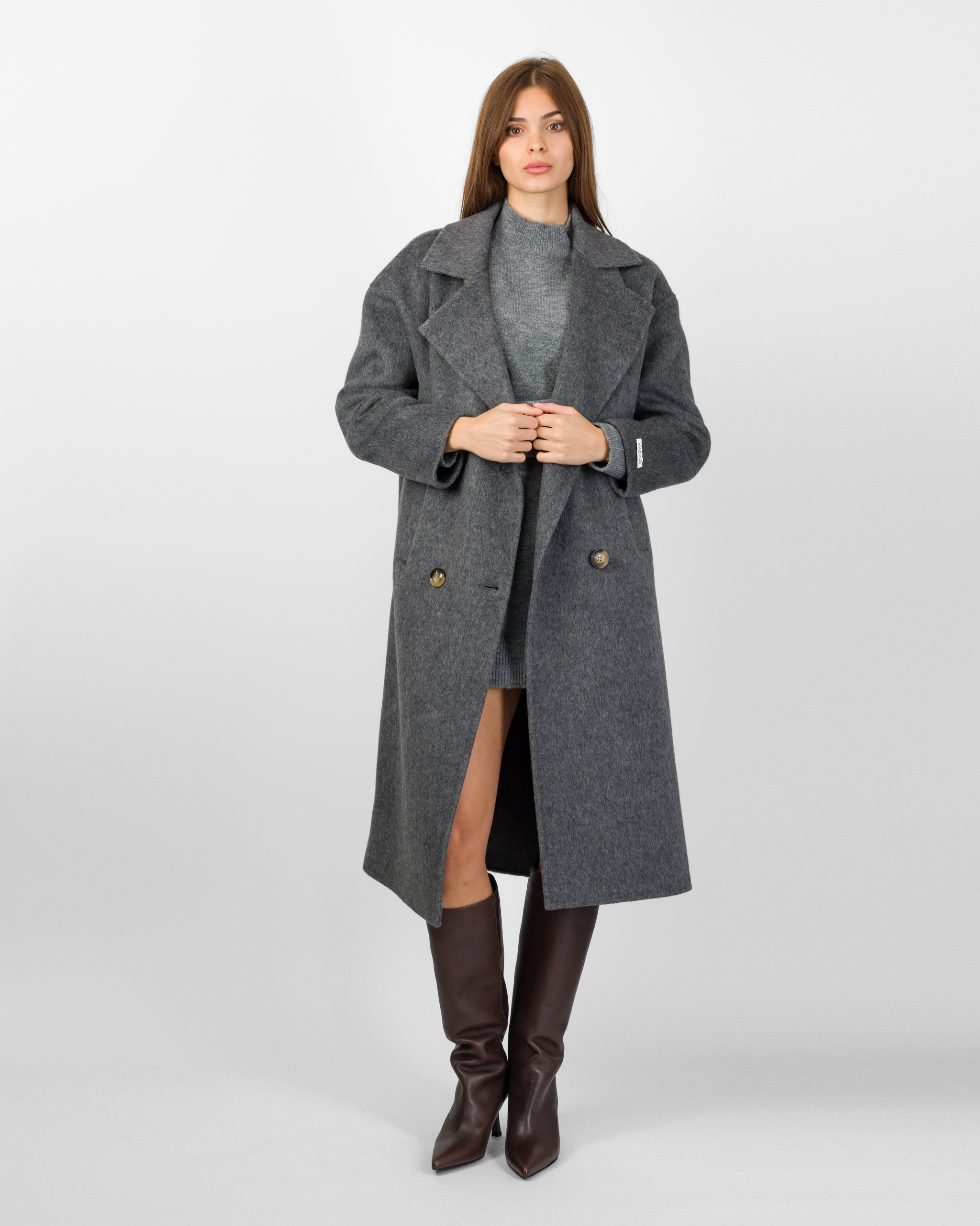 CAPPOTTO DOPPIOPETTO 70% LANA CON REVER AMPIO - DIXIE