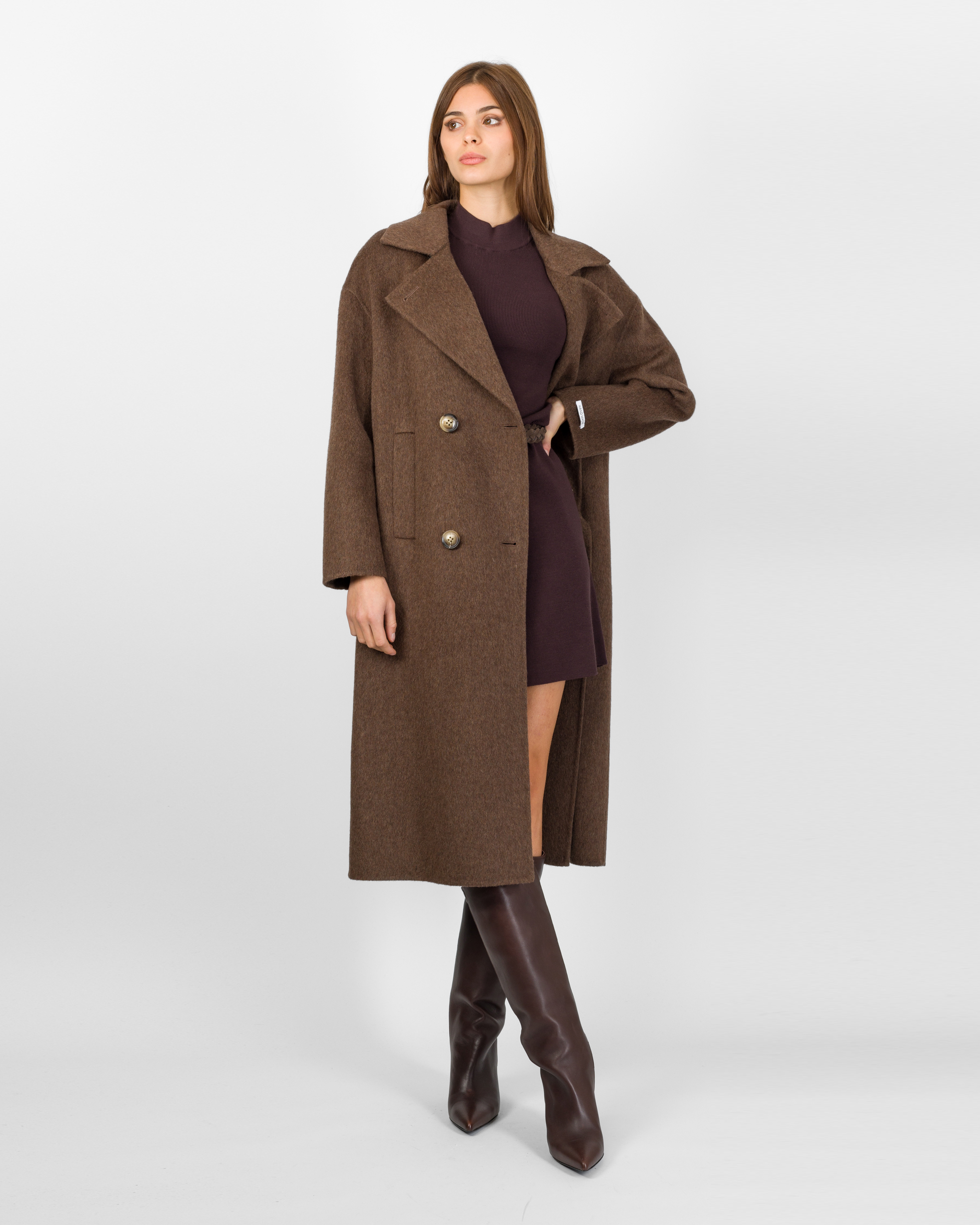 Alternative view of CAPPOTTO DOPPIOPETTO 70% LANA CON REVER AMPIO - DIXIE