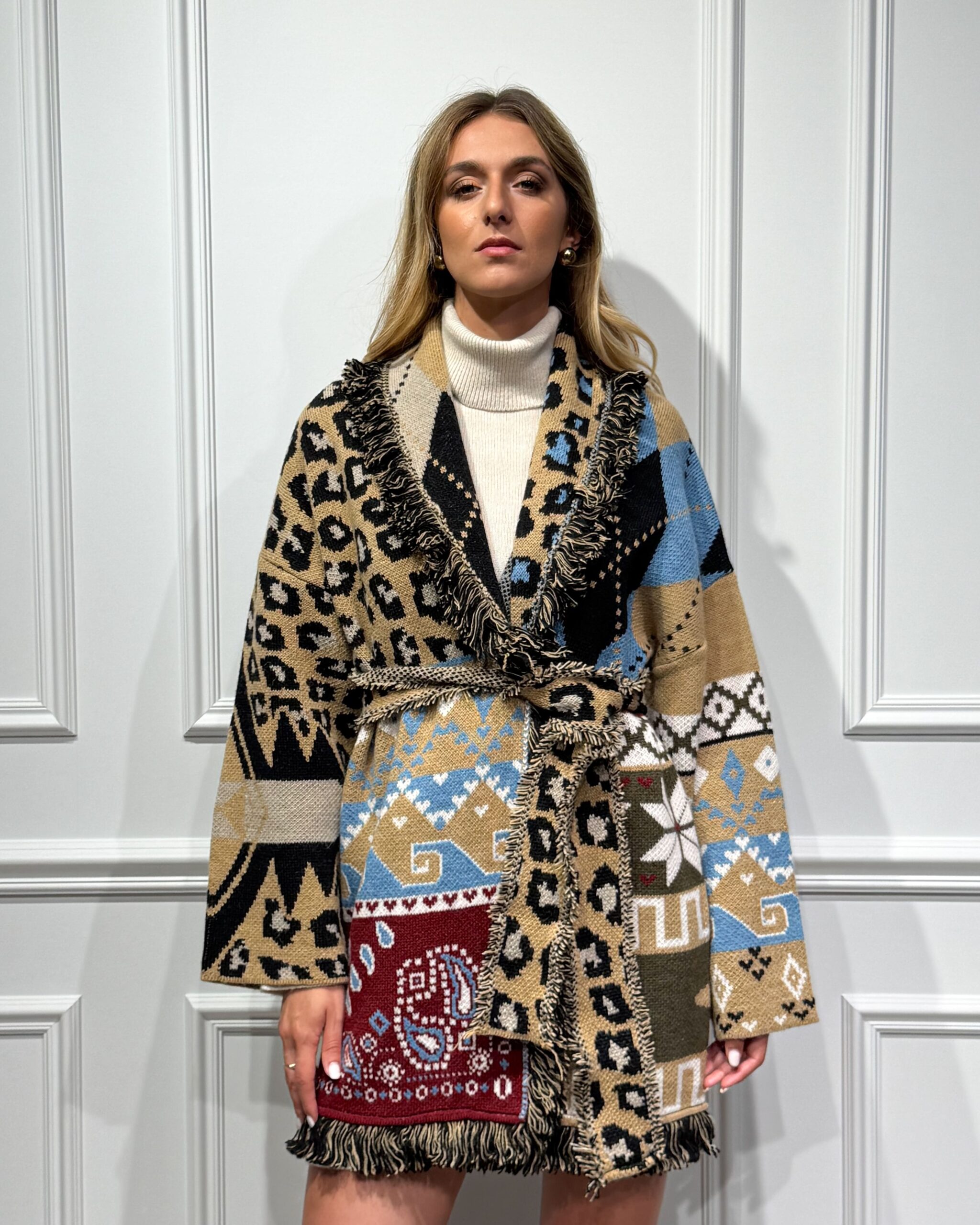 Alternative view of CARDIGAN ETNICO ANIMALIER - TENSIONE IN