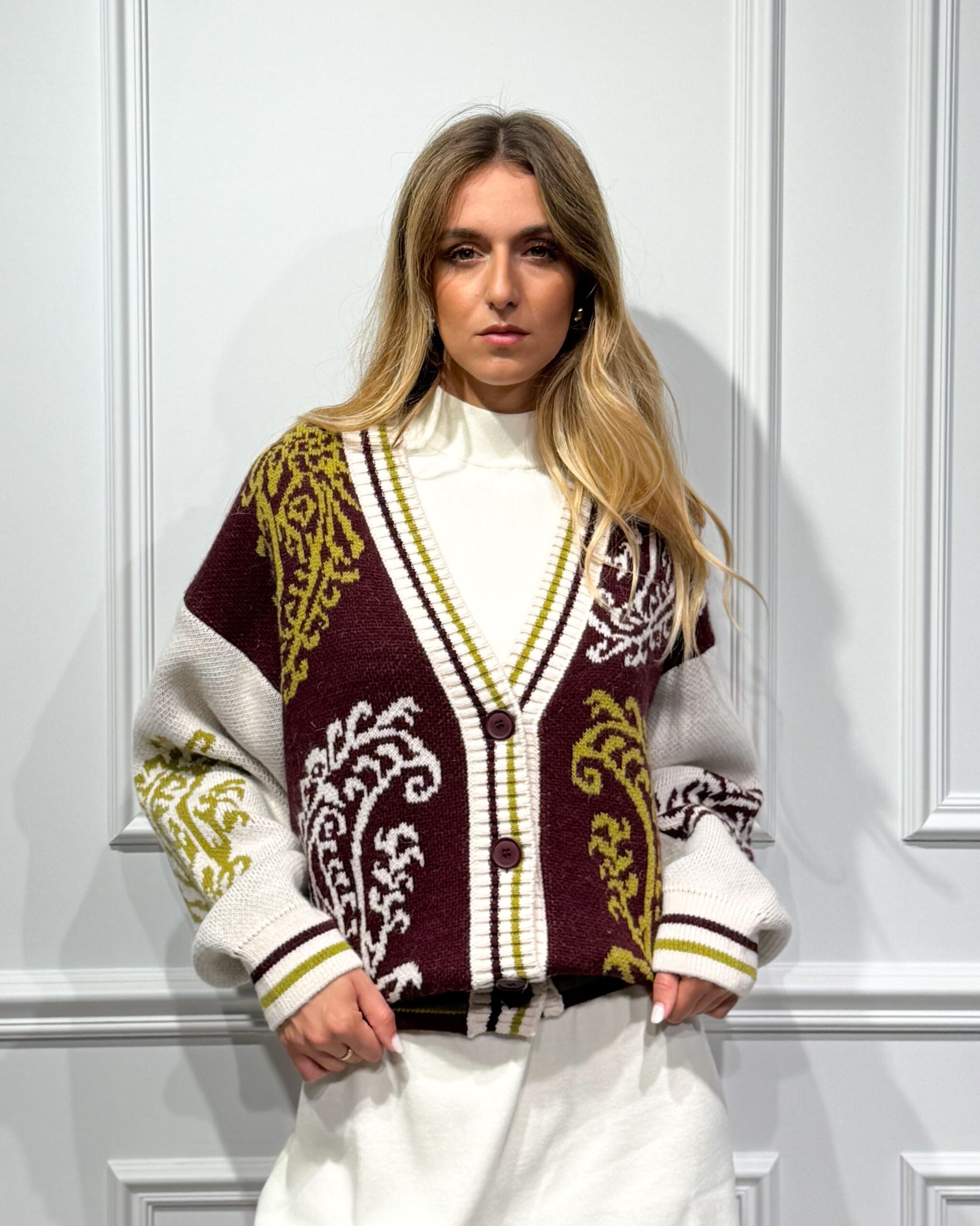 CARDIGAN ETNICO CON BOTTONI - HAVEONE