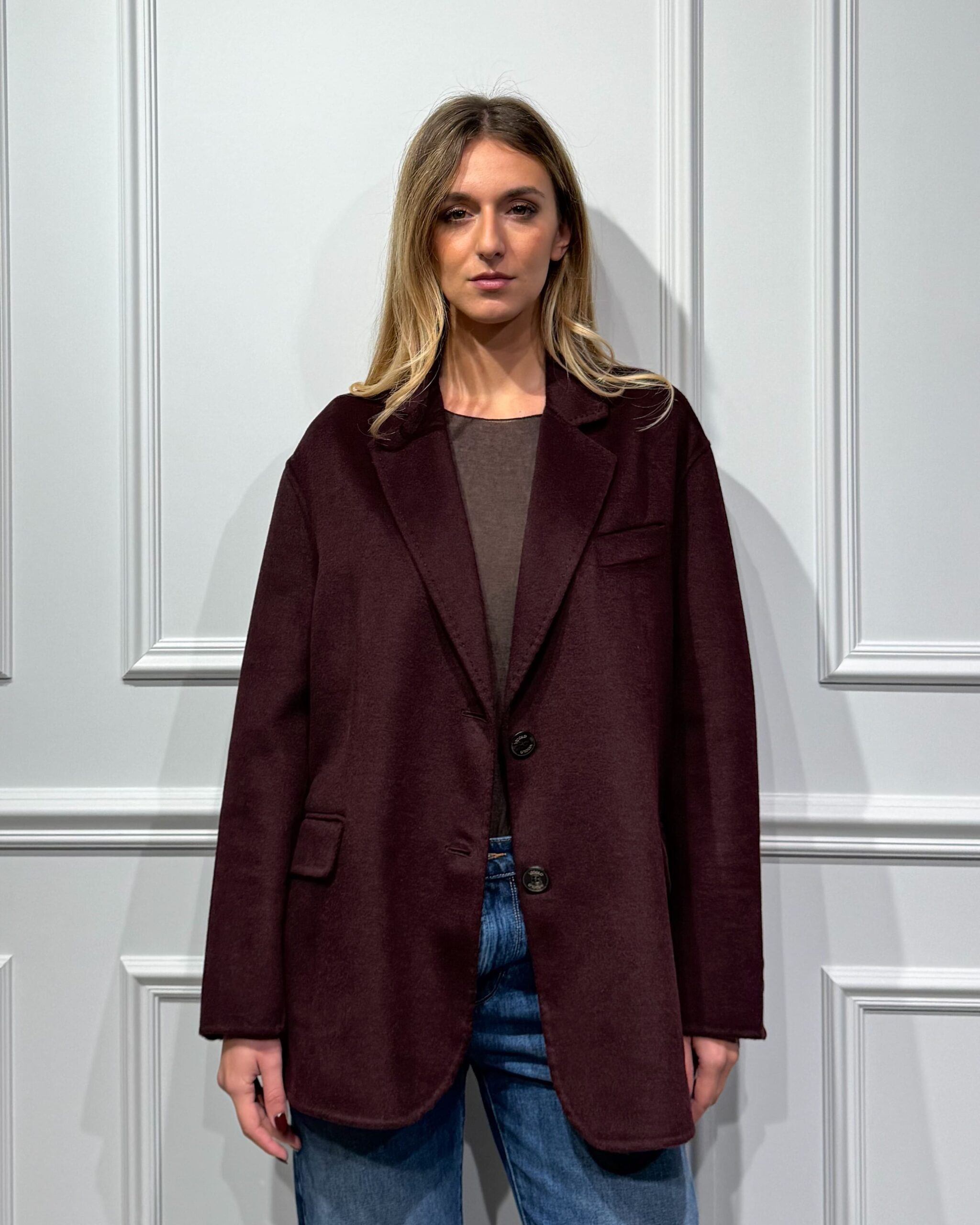 GIACCA CAPPOTTO MONOPETTO 50% LANA - VICOLO