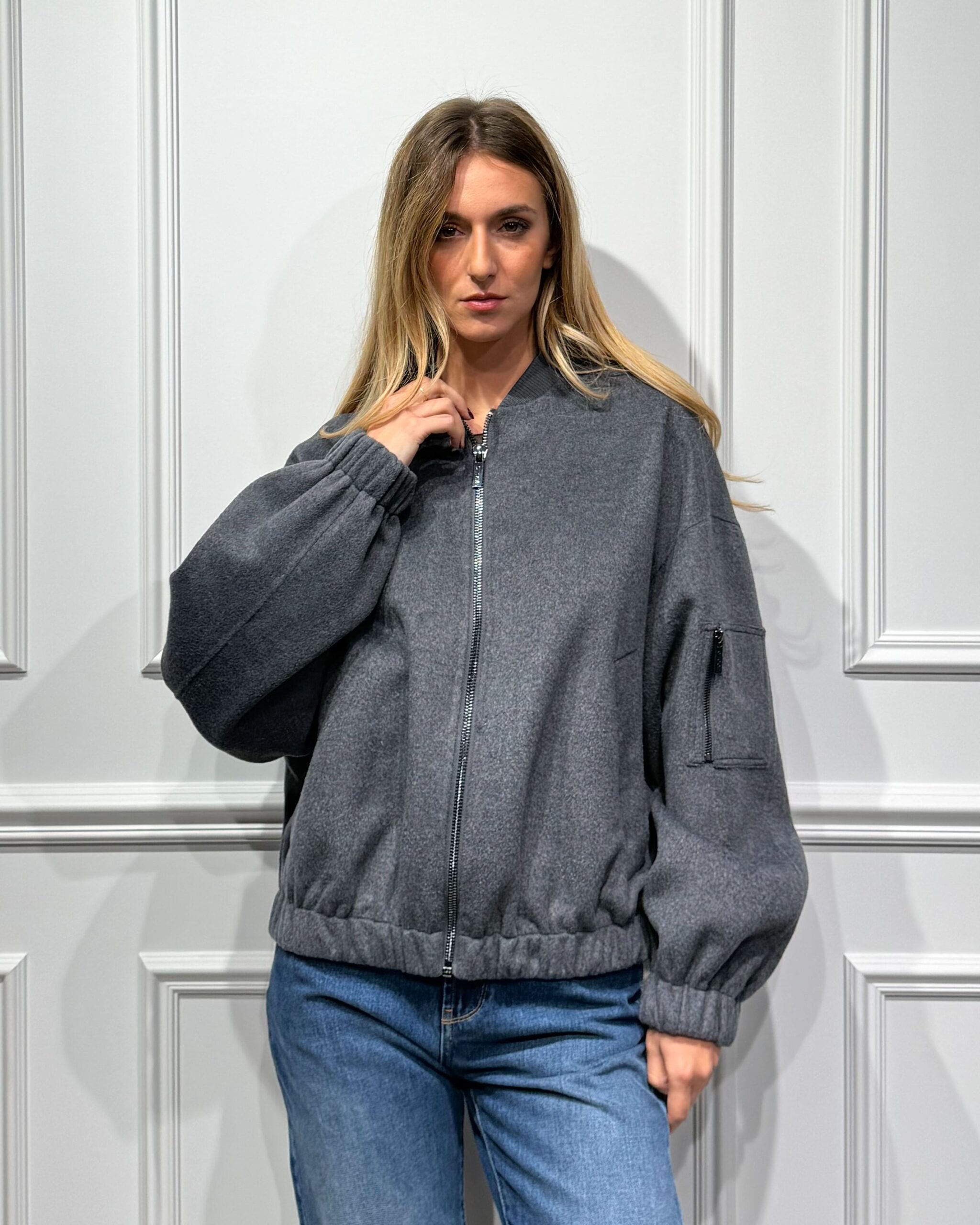 GIUBBOTTO BOMBER MISTO LANA - VICOLO