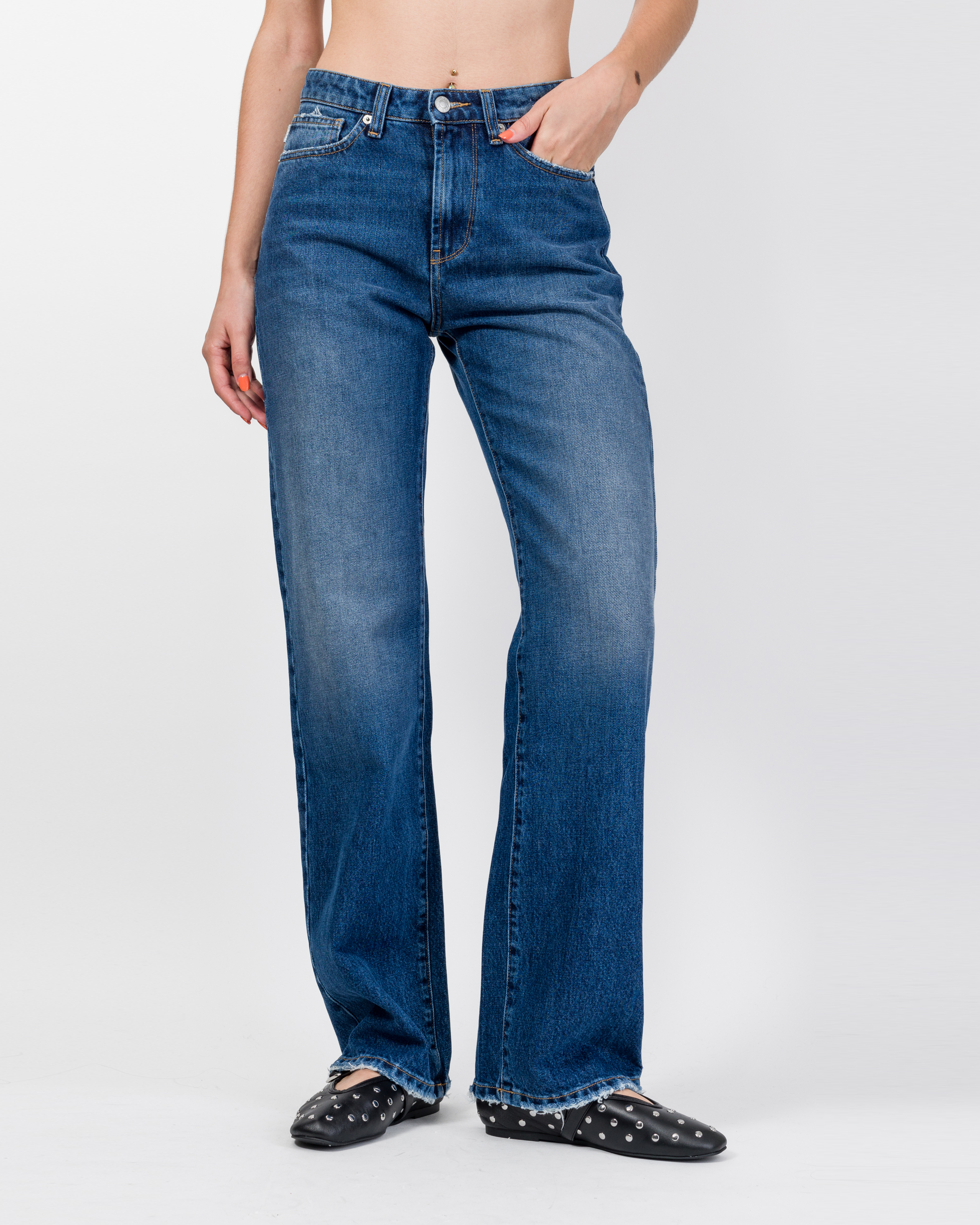 JEANS STRAIGHT-LEG MID RISE - ALEX - VICOLO