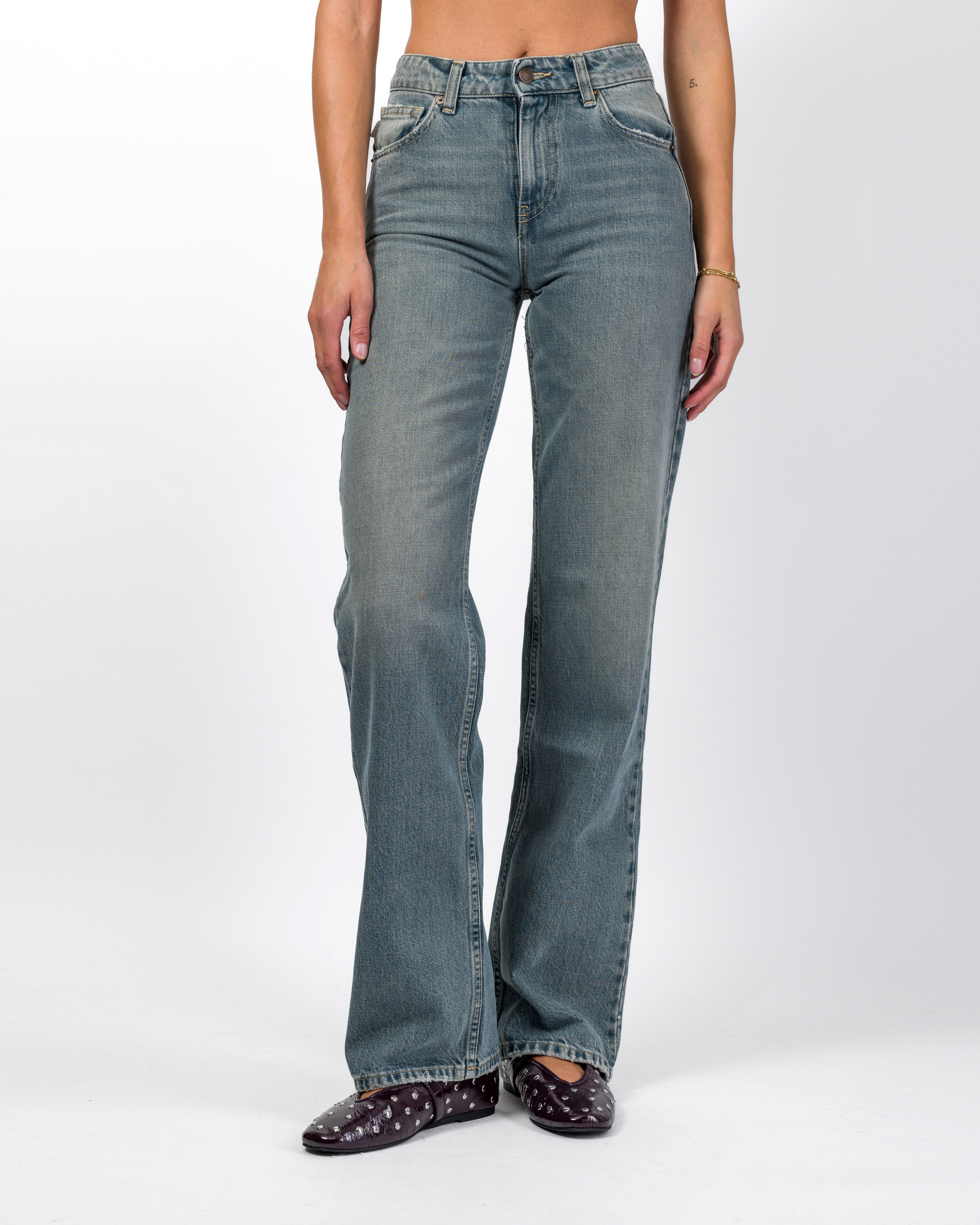 JEANS STRAIGHT-LEG DELAVÉ - JODIE - VICOLO