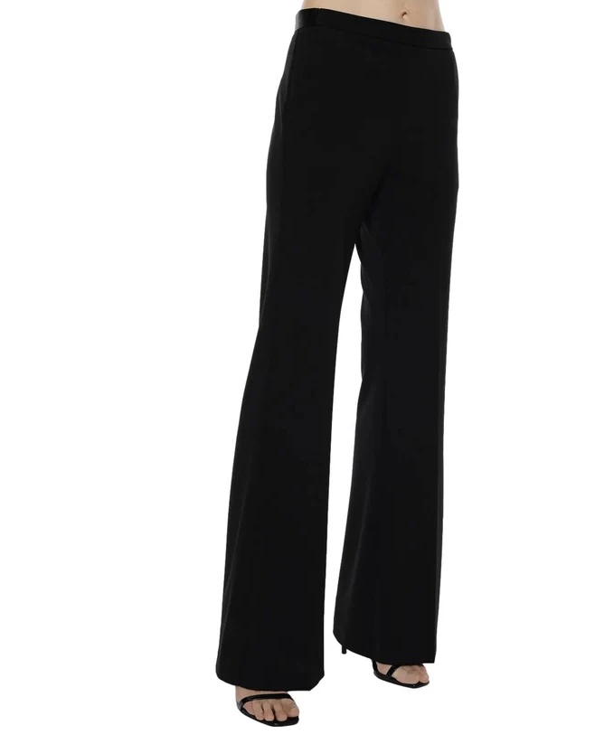 PANTALONE FLARE CON DETTAGLI RASO - AGATA - IMPERIAL