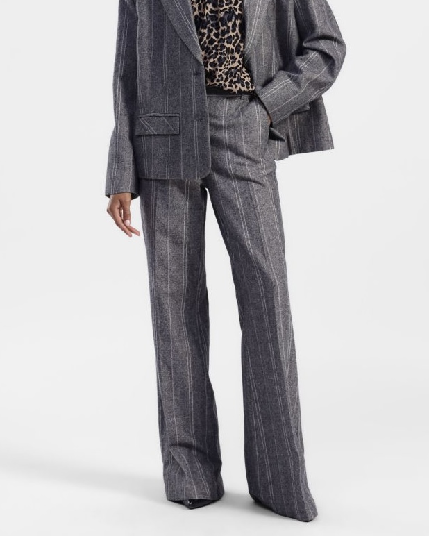 PANTALONE FLARE SPIGATO CON RIGA - PAMELA - DIXIE