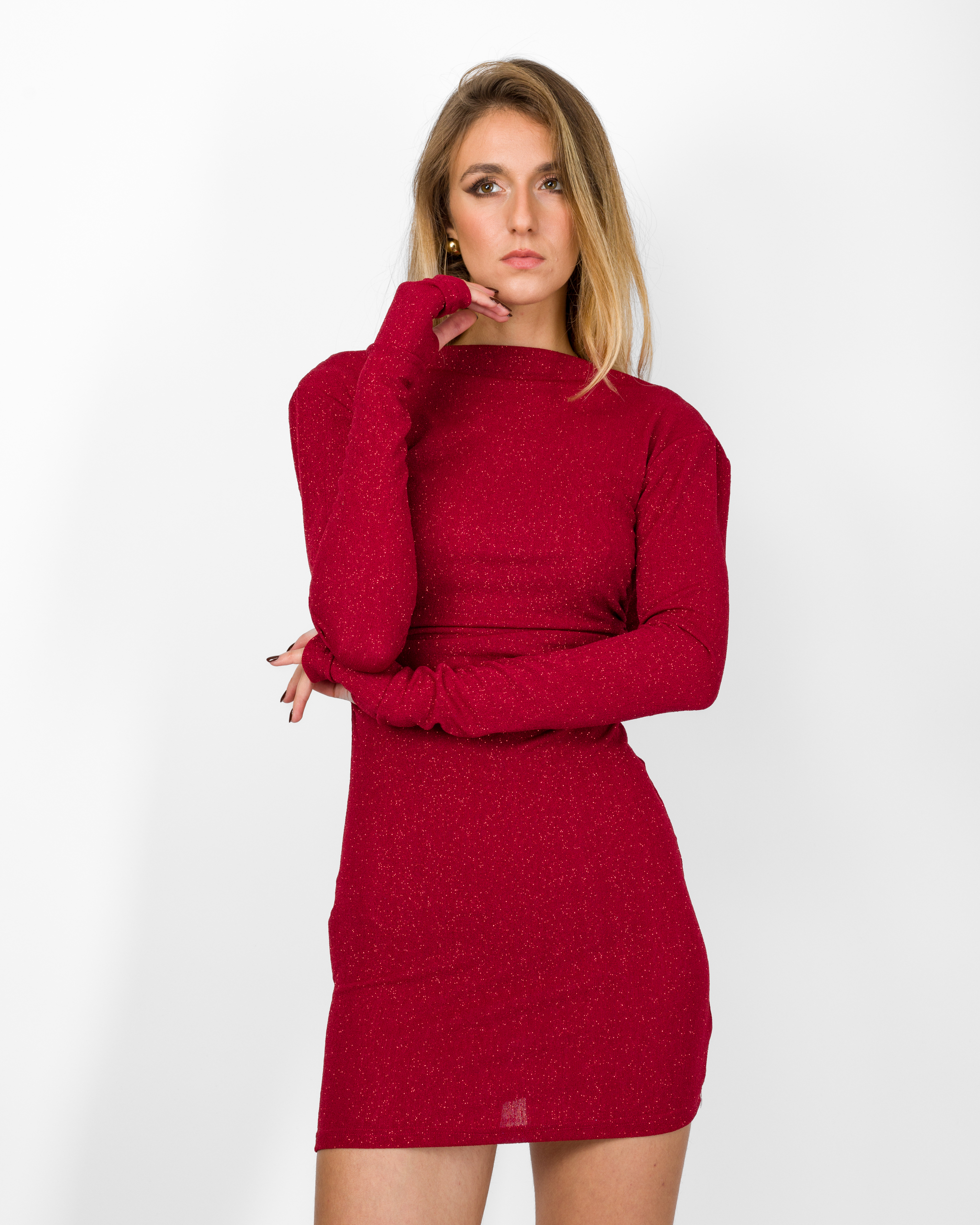 Alternative view of ABITO CORTO IN LUREX CON SCOLLO POSTERIORE - KOSTUMN°1