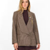 BLAZER 100% LANA CON AMPIO REVER SCIALLATO E SPILLE GIOIELLO - DIXIE