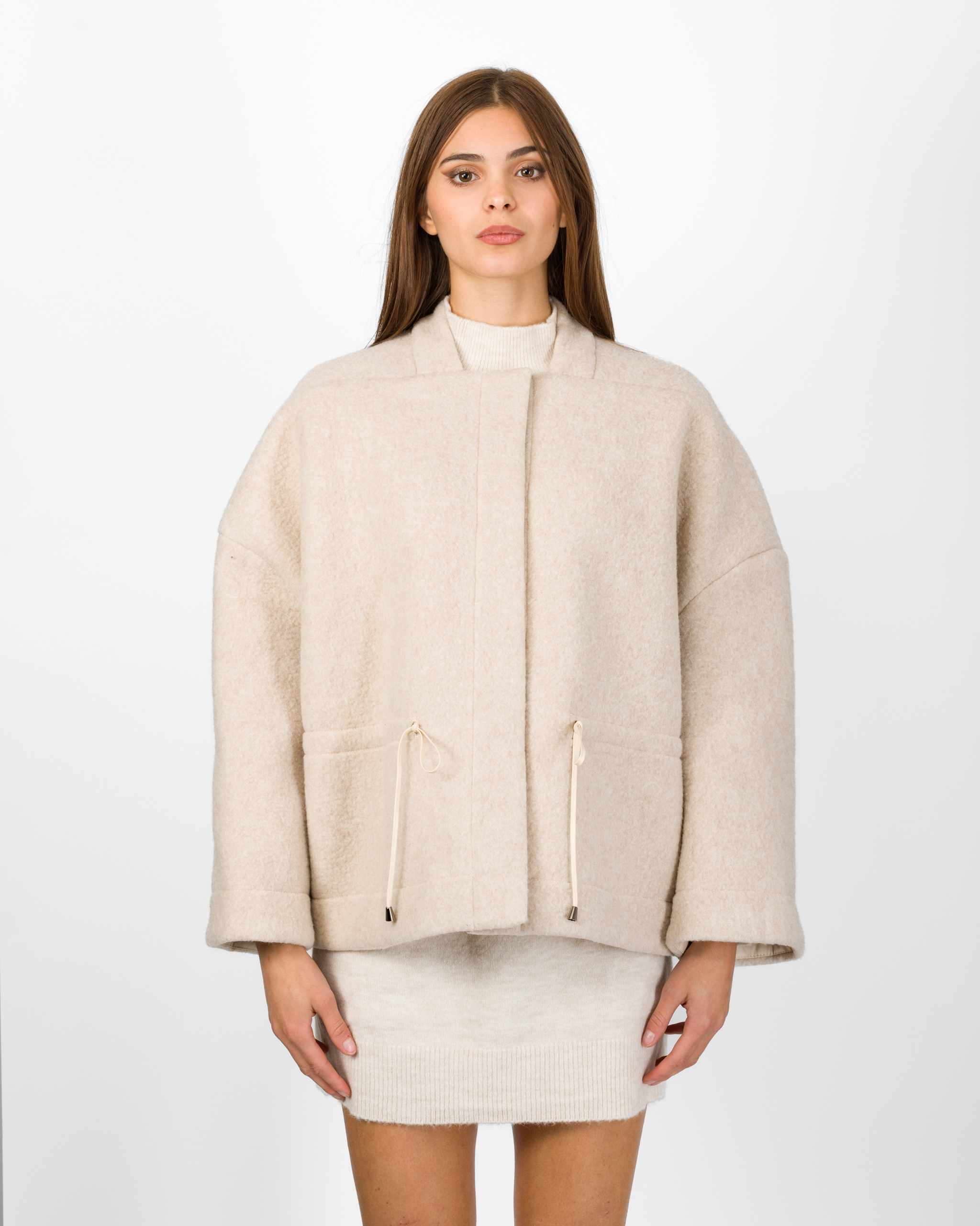 Alternative view of CAPPA CON COULISSE EFFETTO BOUCLÉ - SOUVENIR