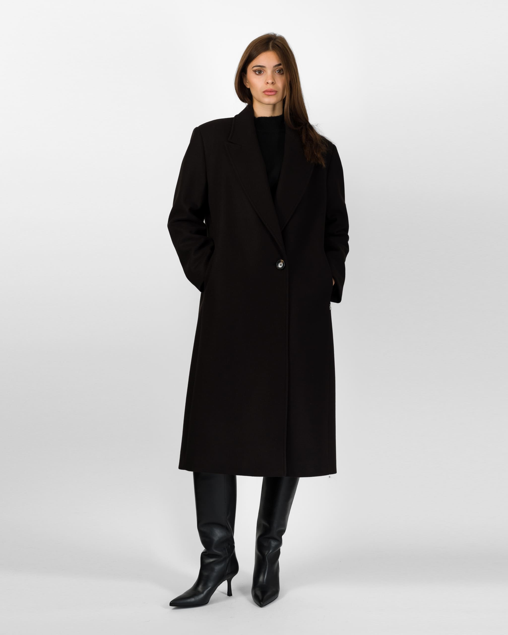 Alternative view of CAPPOTTO IN PANNO MISTO LANA - SOUVENIR