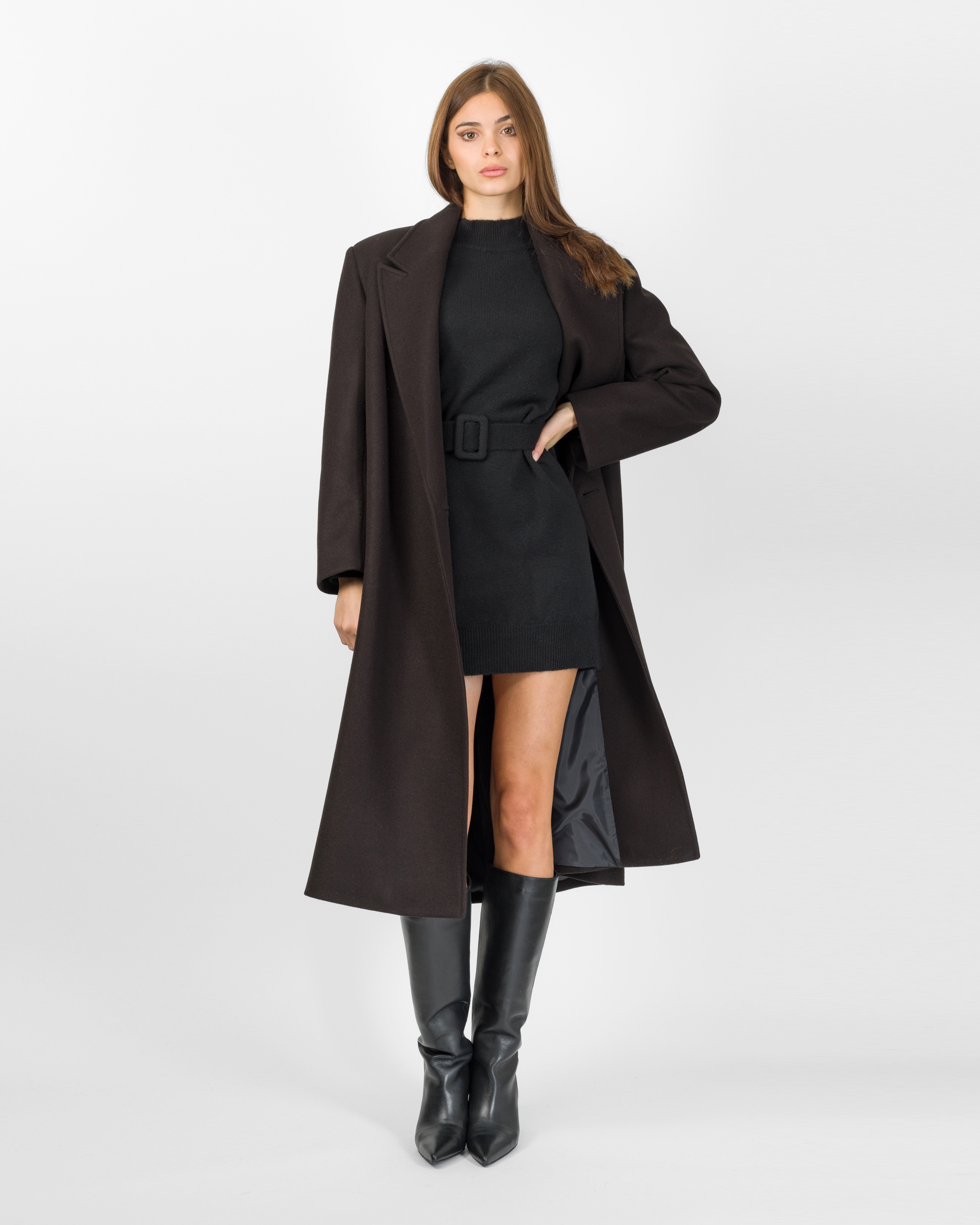 Alternative view of CAPPOTTO IN PANNO MISTO LANA - SOUVENIR