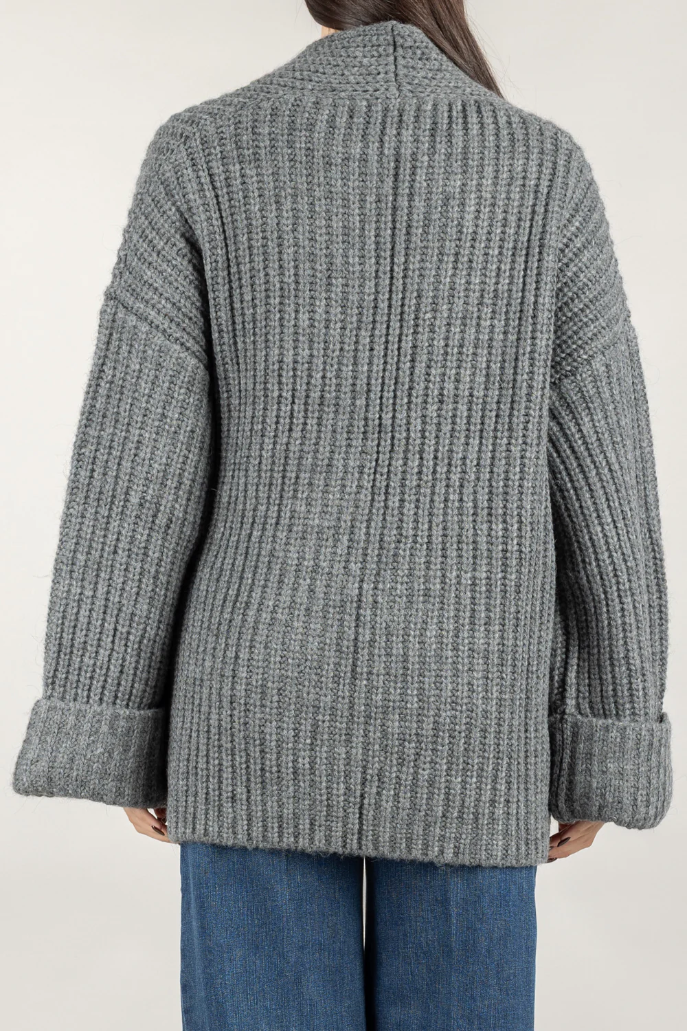 Alternative view of CARDIGAN CON CINTURA IN PUNTO PANNOCCHIA - KONTATTO