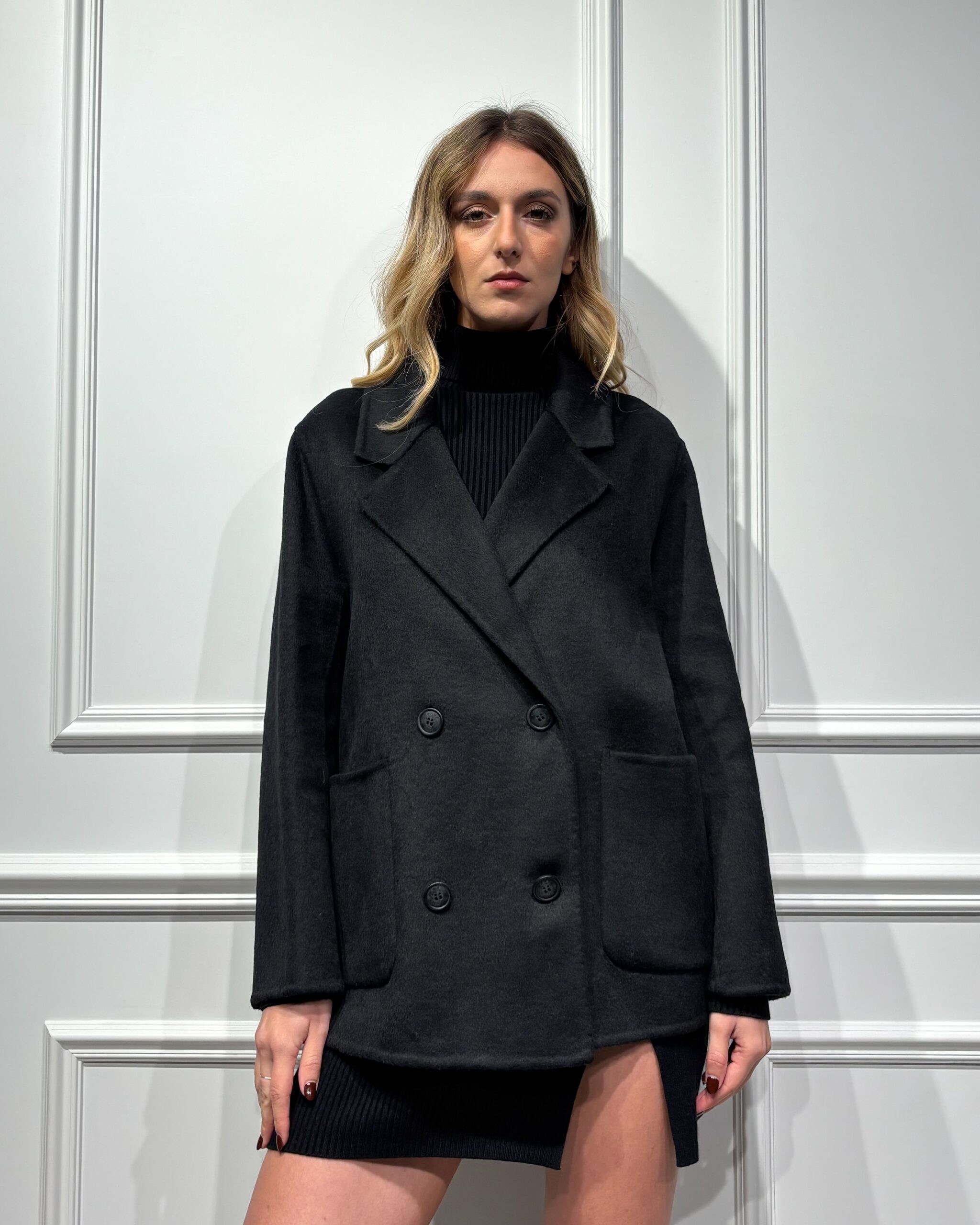 Alternative view of GIACCA CAPPOTTO 50% LANA HAND MADE - HAVEONE