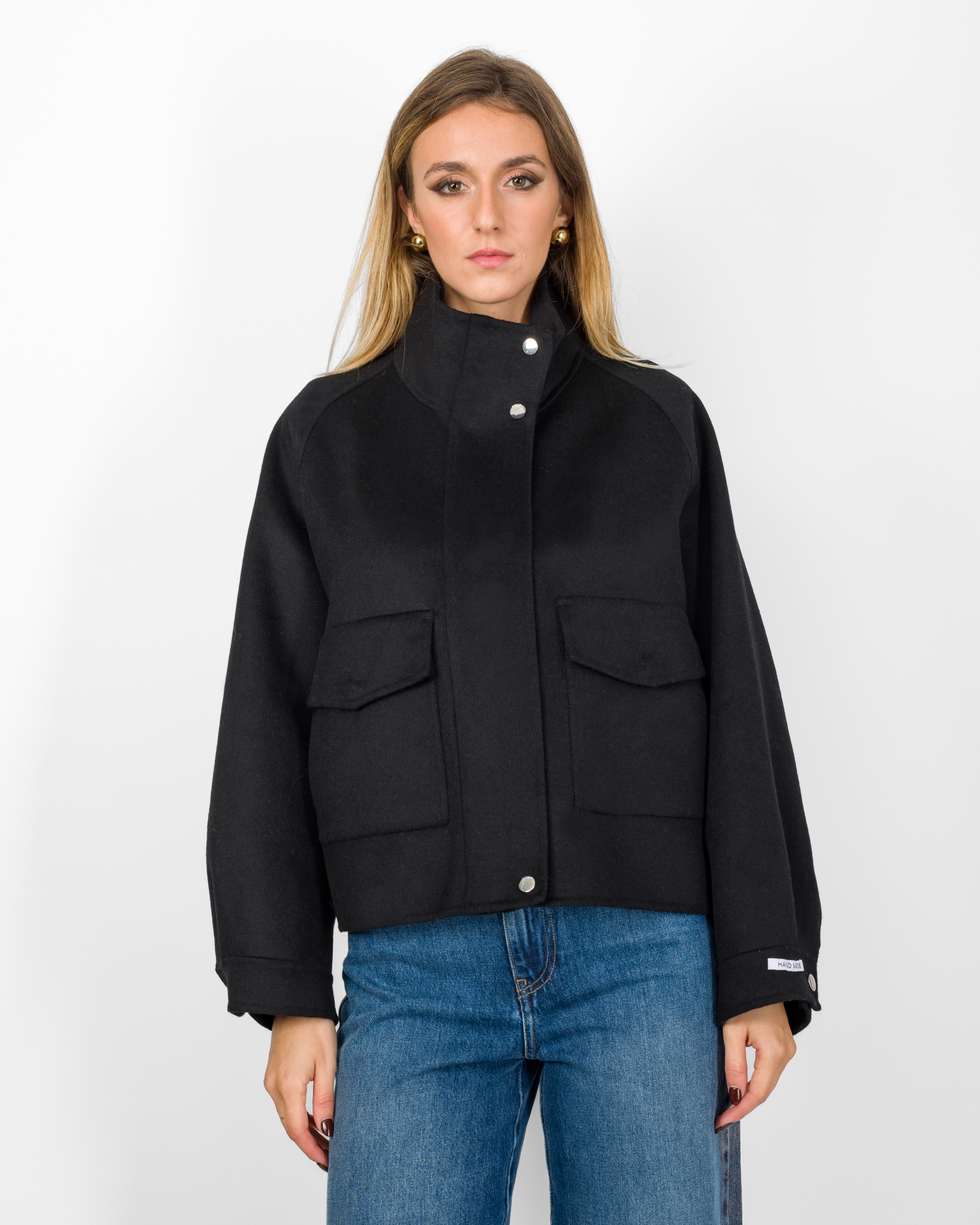 Alternative view of BOMBER 50% LANA CON MAXI TASCHE - DIXIE