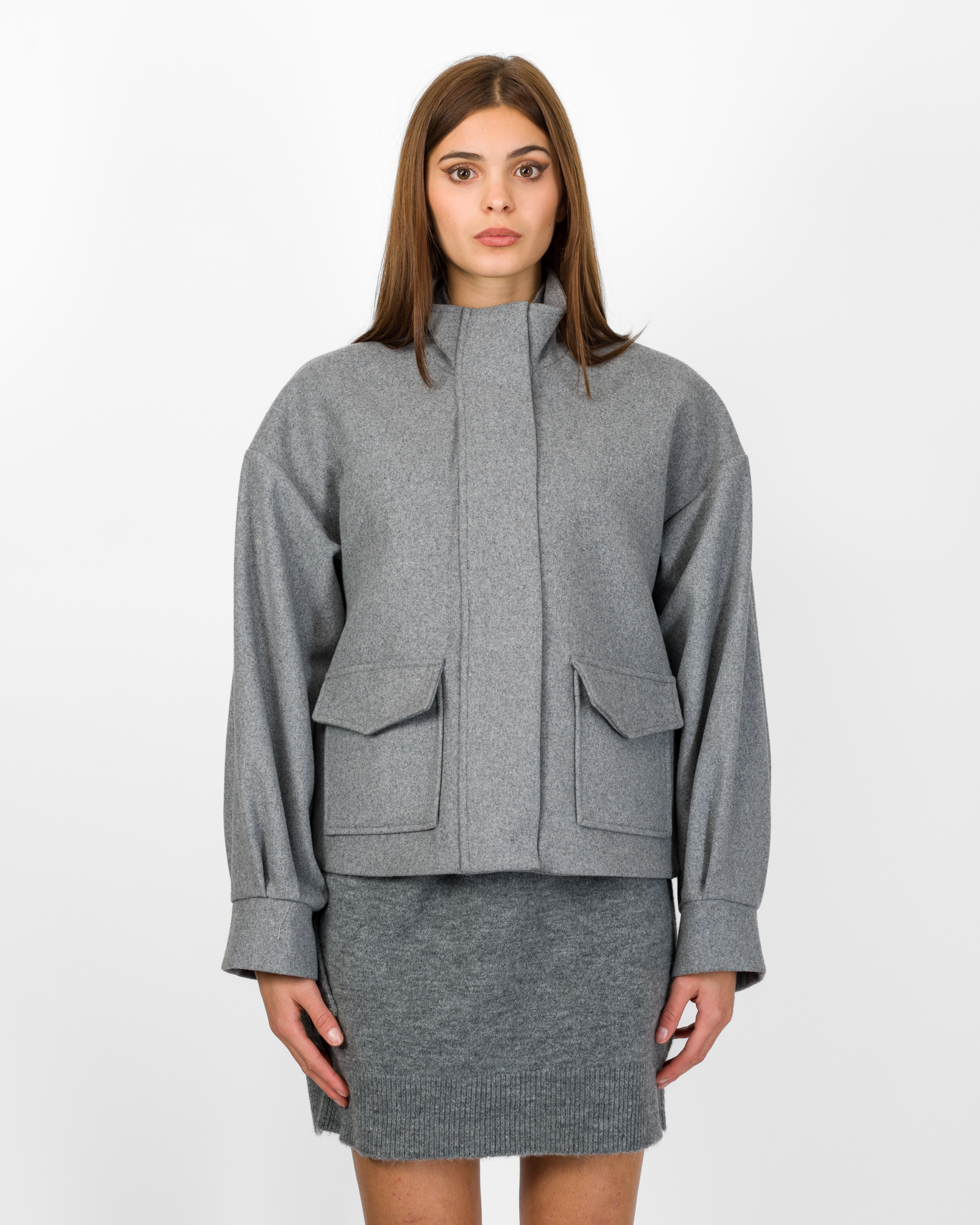 Alternative view of GIUBBOTTO BOMBER IN 50% LANA - MELTON - SILENCE LIMITED