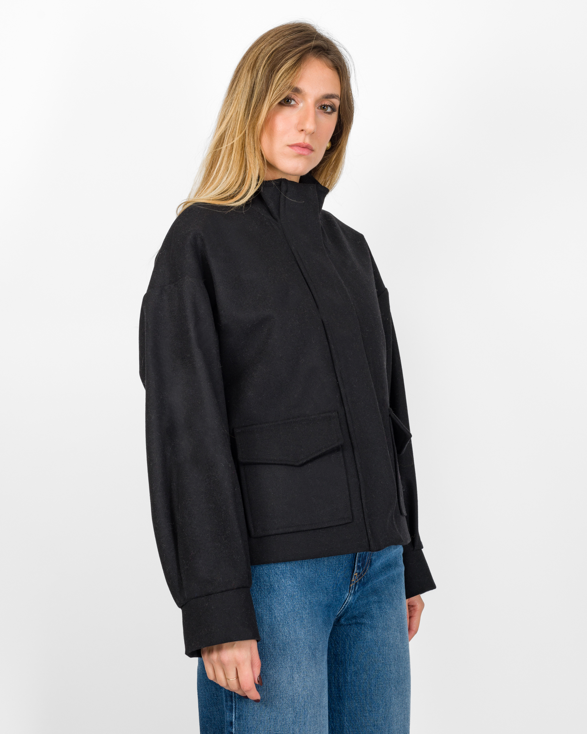 GIUBBOTTO BOMBER IN 50% LANA - MELTON - SILENCE LIMITED