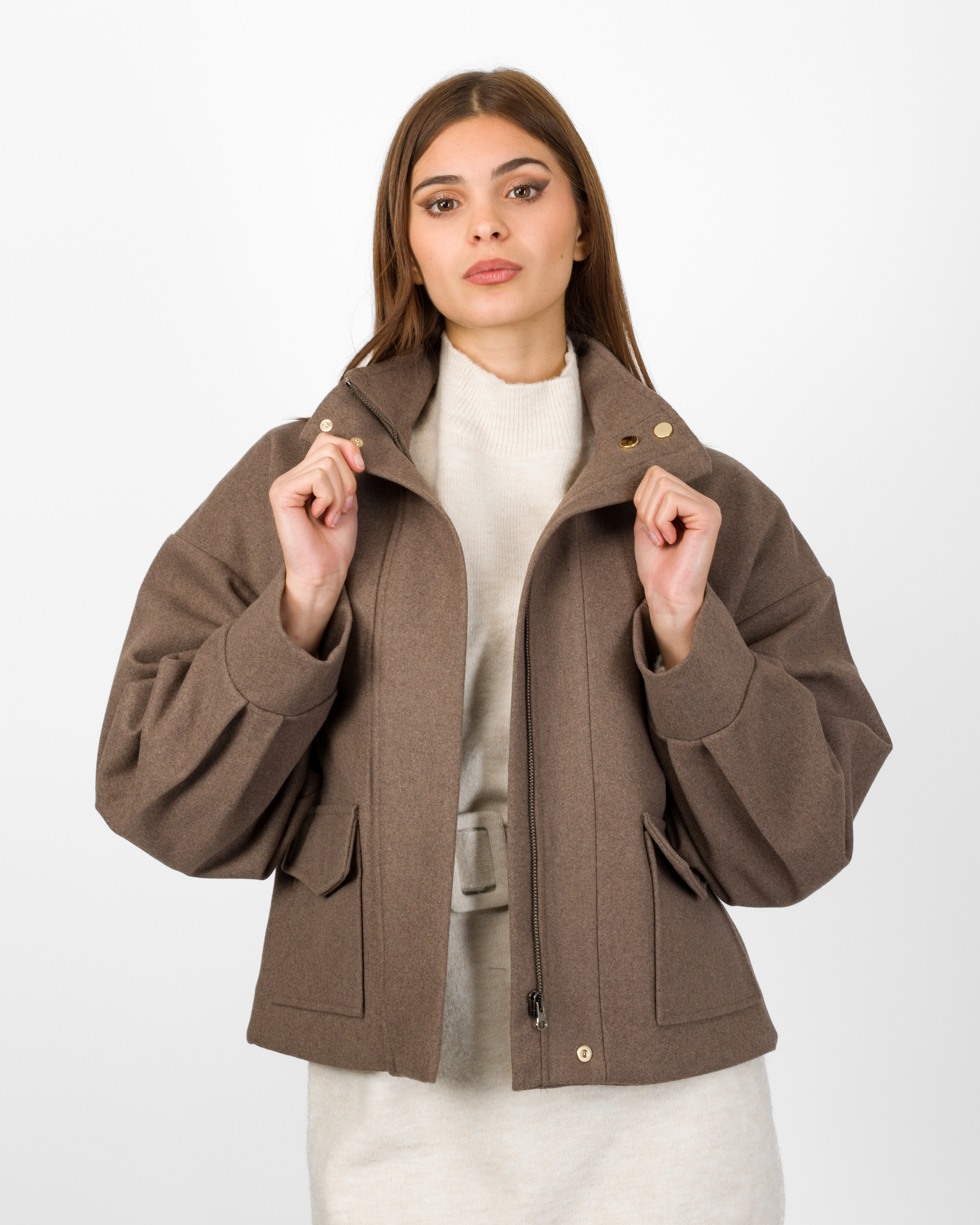 GIUBBOTTO BOMBER IN 50% LANA - MELTON - SILENCE LIMITED