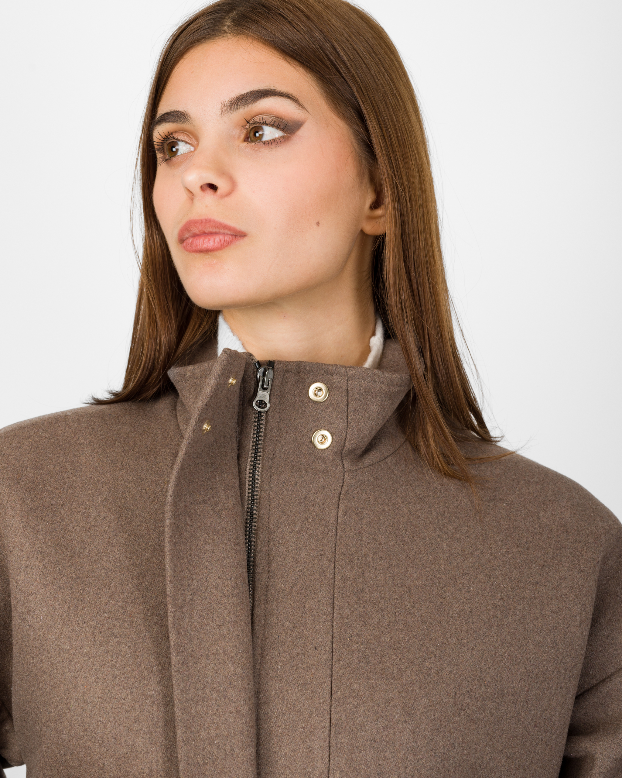 Alternative view of GIUBBOTTO BOMBER IN 50% LANA - MELTON - SILENCE LIMITED