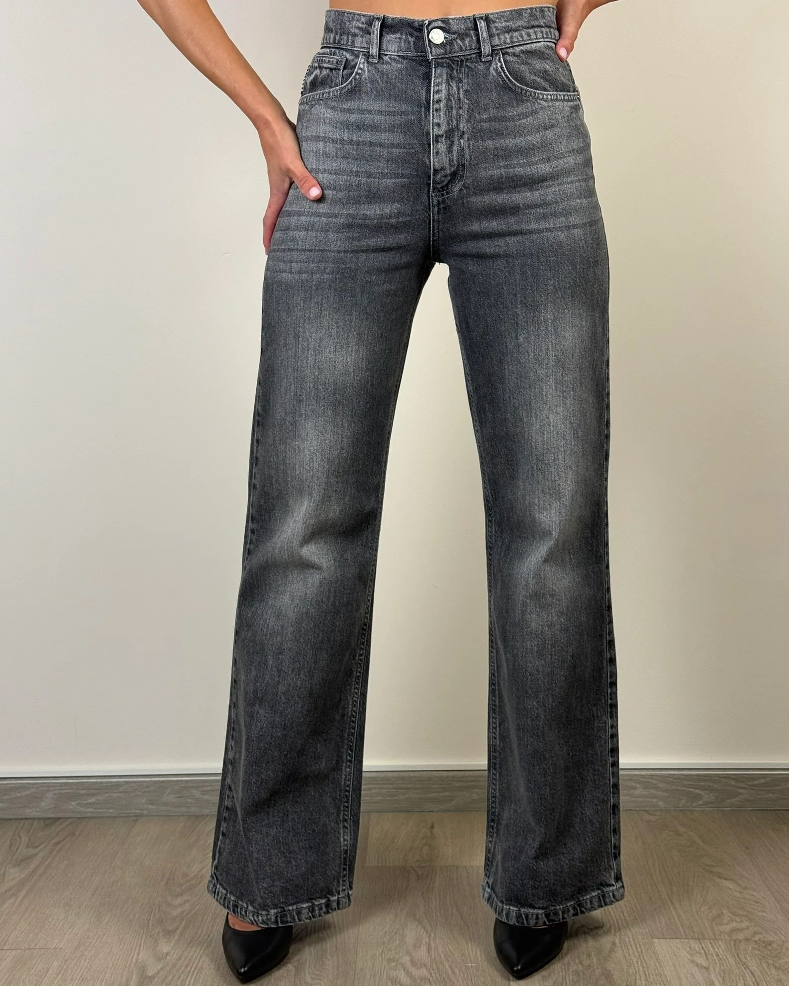 Alternative view of JEANS STRAIGHT- LEG GRIGIO - LONDON - HAVEONE