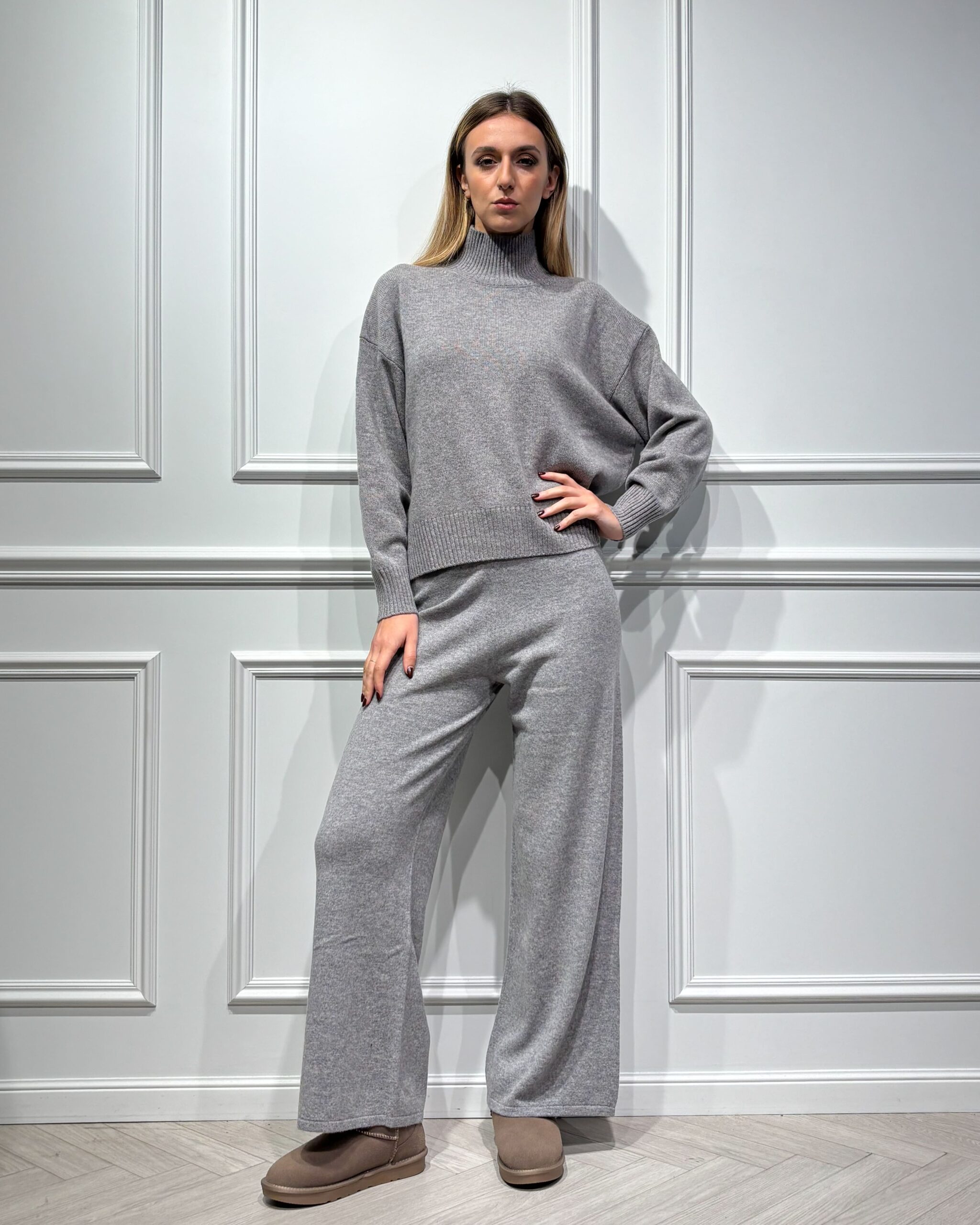 Alternative view of PANTALONE WIDE-LEG 100% LANA - MINA - MOTEL