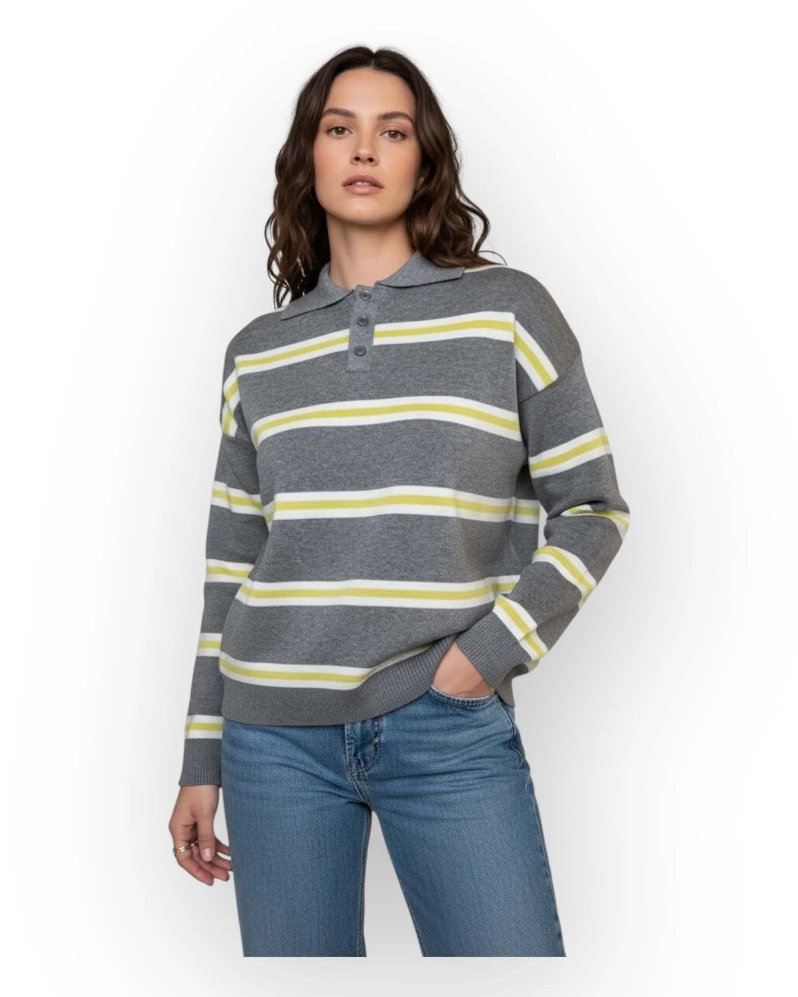 Alternative view of MAGLIA POLO JACQUARD A RIGHE - HAVEONE