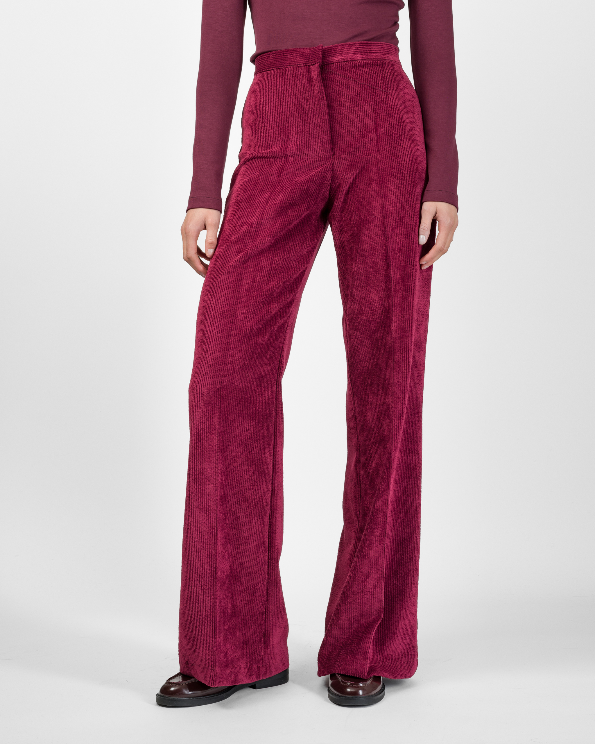 PANTALONE WIDE-LEG IN VELLUTO MILLERIGHE - MARTINA - BOHEMIANVì