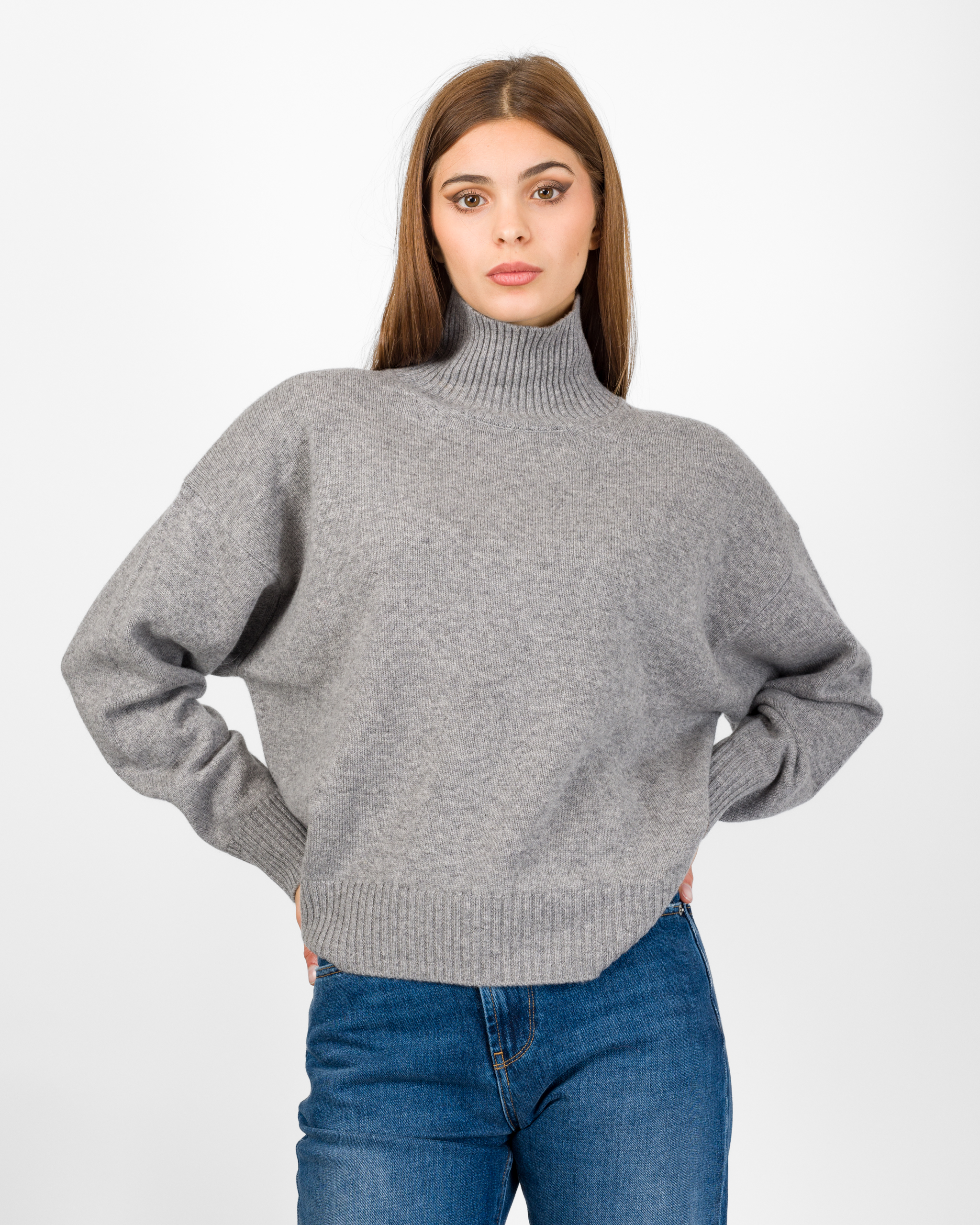 PULL A COLLO ALTO IN 100% LANA - SOUVENIR