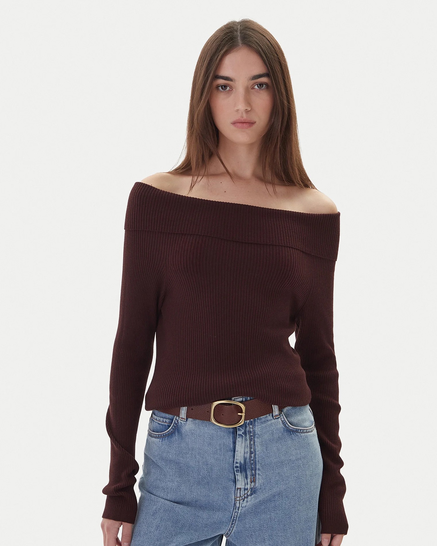 MAGLIA IN VISCOSA CON SCOLLO BARDOT - KONTATTO