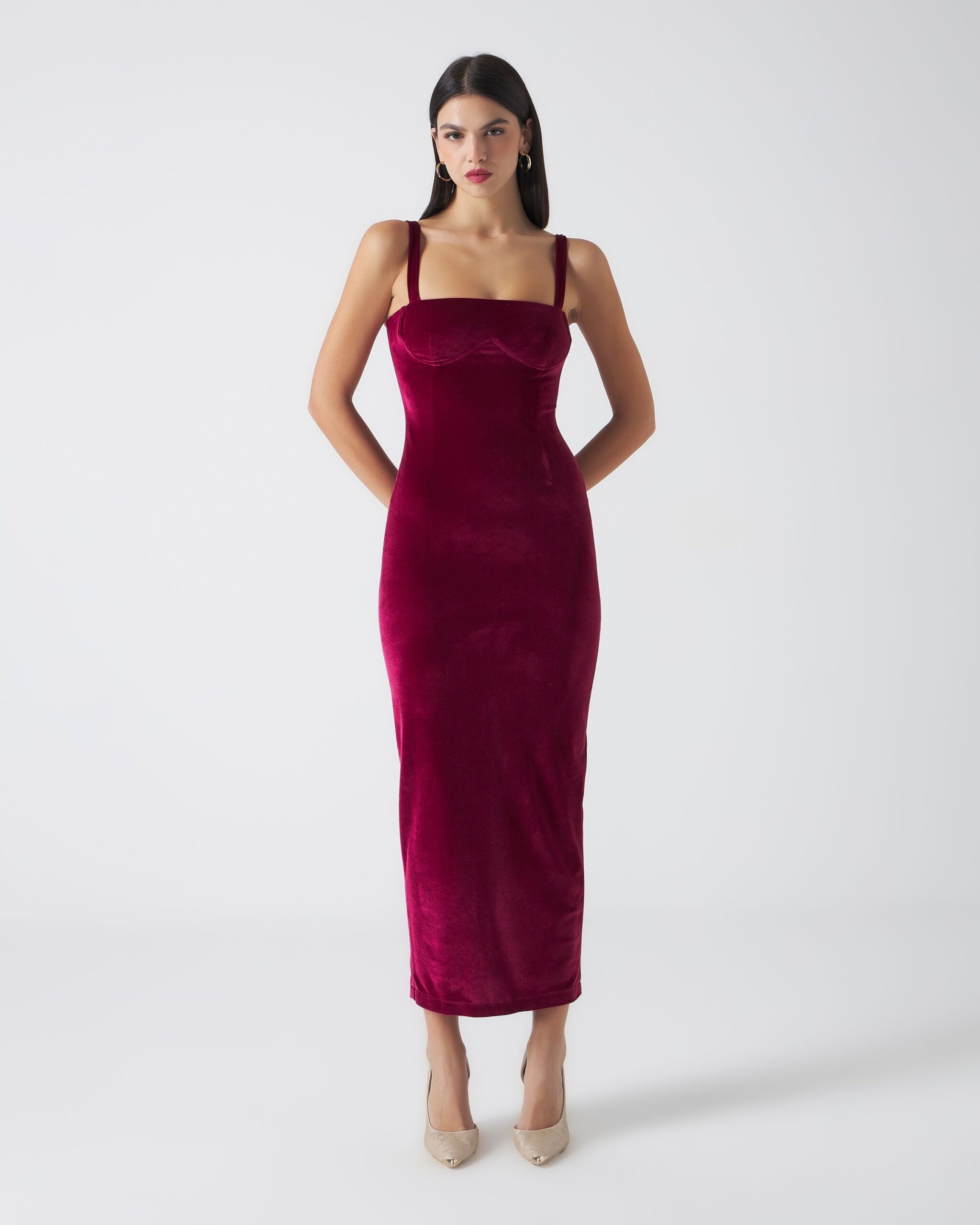 ABITO MIDI IN VELLUTO - SILENCE LIMITED