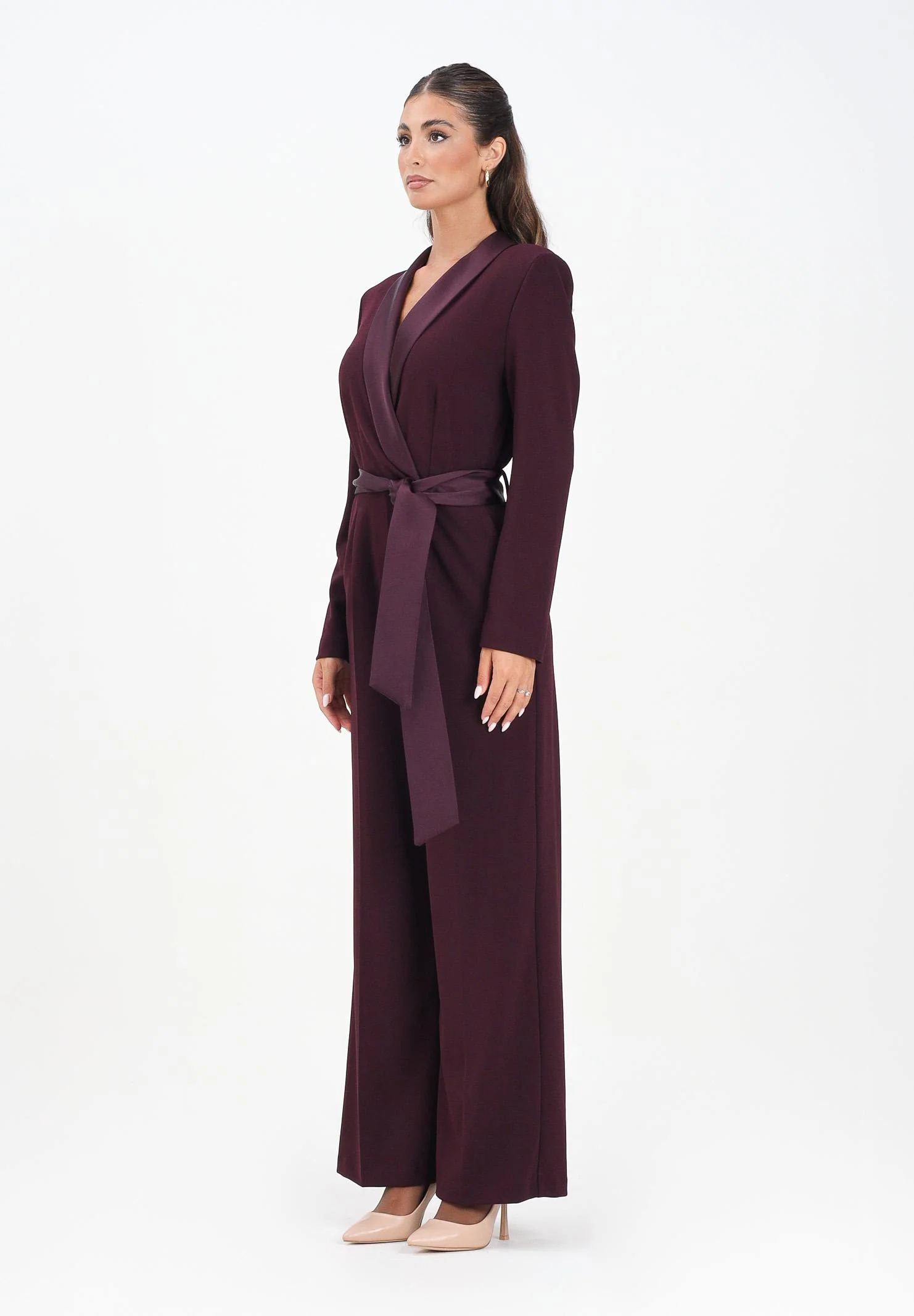 Alternative view of TUTA LUNGA IN CREPE CON DETTAGLI IN RASO - VICOLO