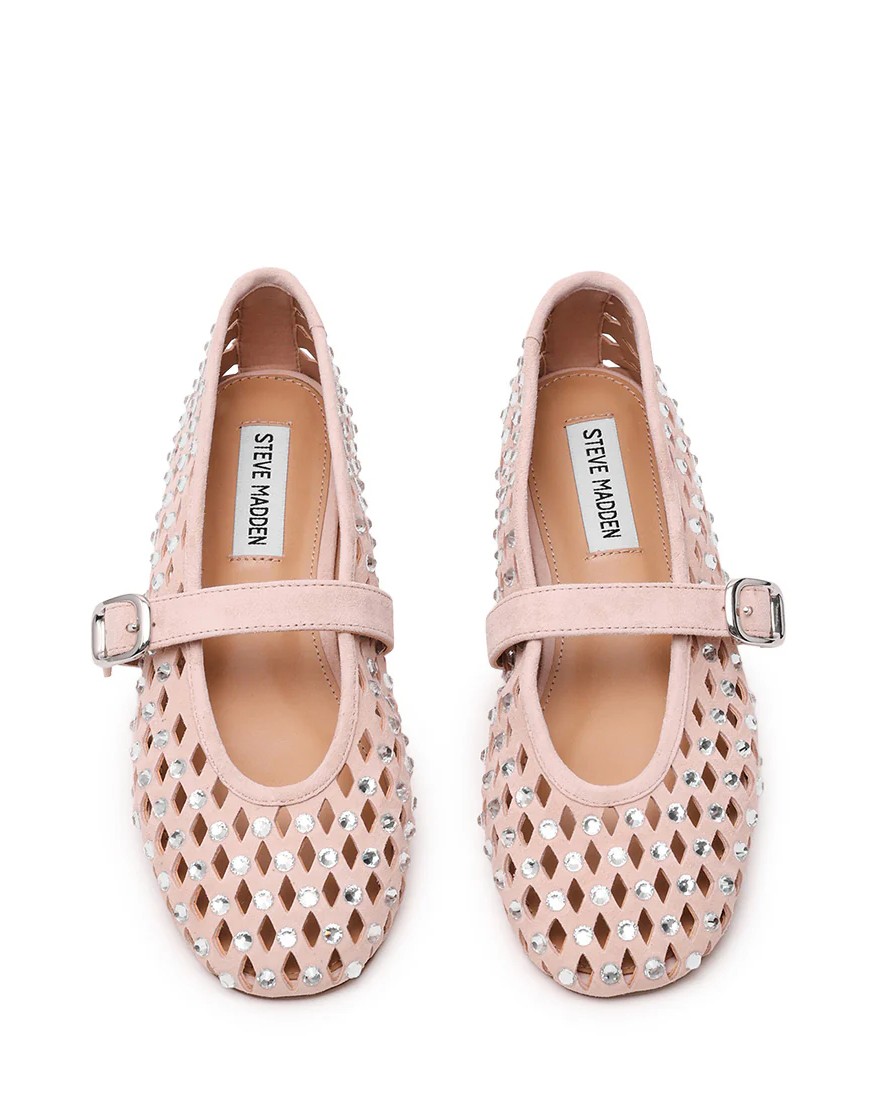 BALLERINA TRAFORATA IN SUEDE CON STRASS - RERUN - STEVE MADDEN