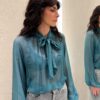 BLUSA MISTO SETA CON FIOCCO - DIXIE