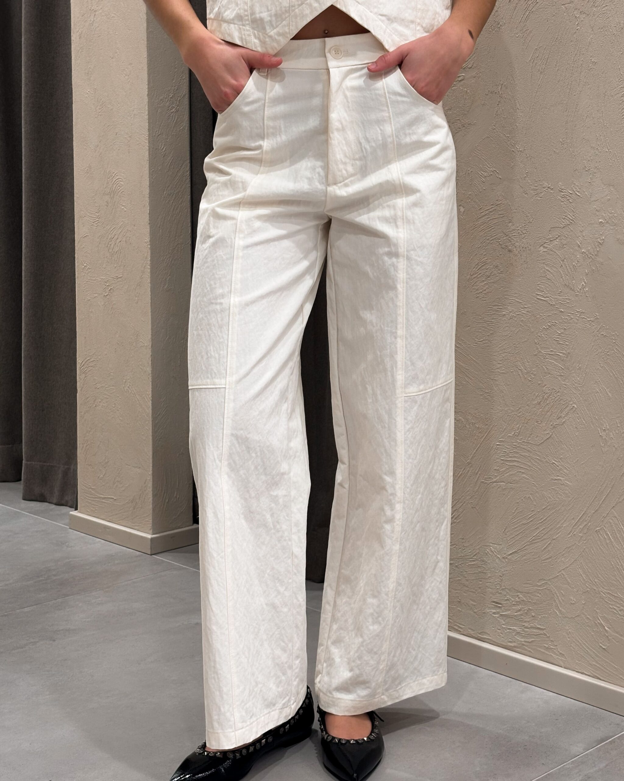PANTALONE WIDE-LEG EFFETTO STROPICCIATO - JONES - ELEH
