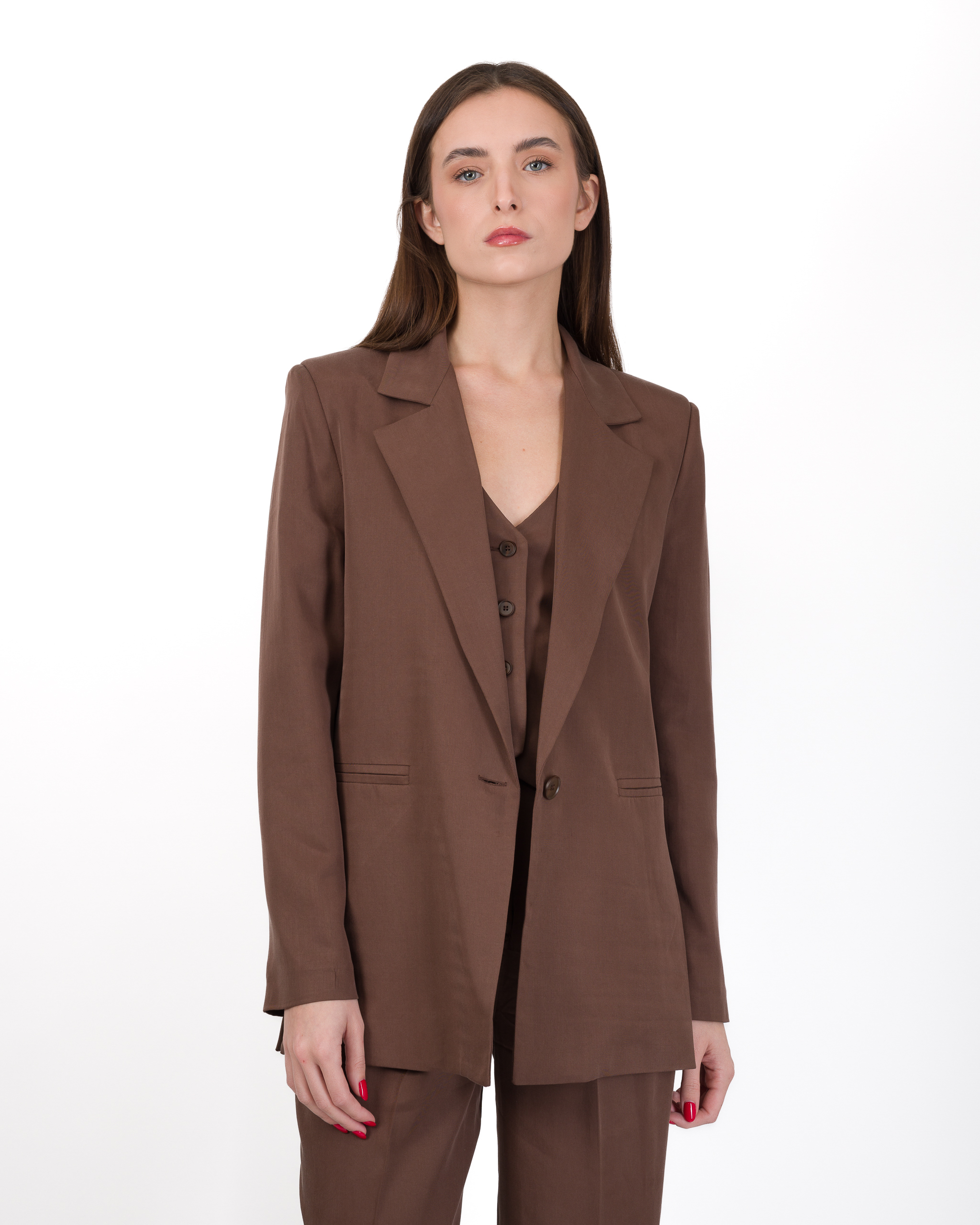 BLAZER MONOPETTO 100% LYOCELL - LEONNIE - FACE TO FACE STYLE