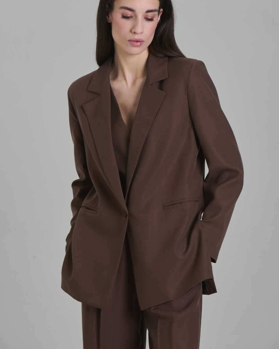 BLAZER MONOPETTO 100% LYOCELL - LEONNIE - FACE TO FACE STYLE