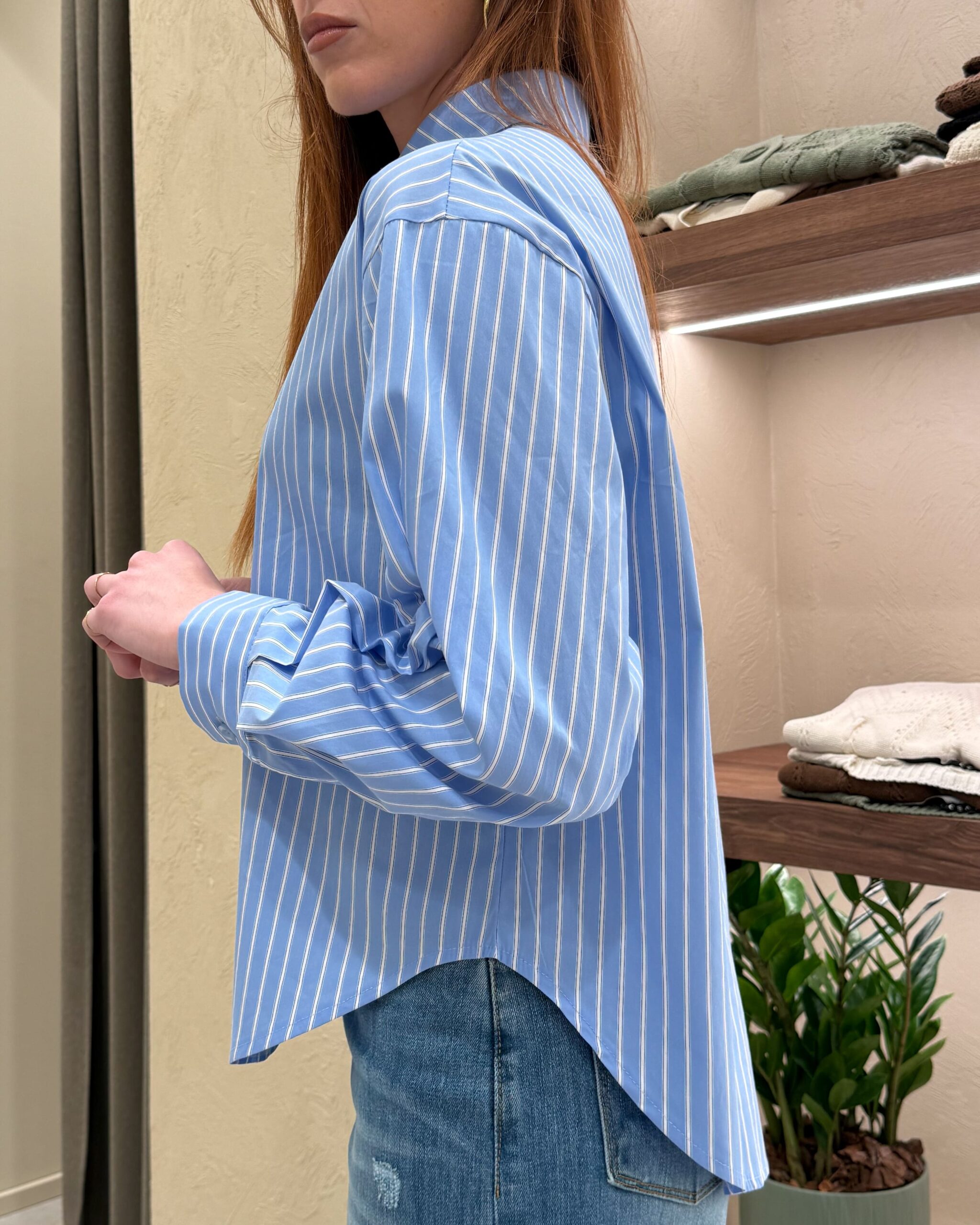 Alternative view of CAMICIA IN COTONE A RIGHE - HAVEONE