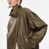 GIACCA BOMBER IN VERA PELLE CON COLLO ALTO - IMPERIAL