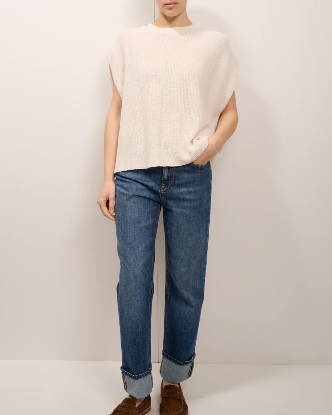 Alternative view of GILET GIROCOLLO BOXY-FIT - HAVEONE