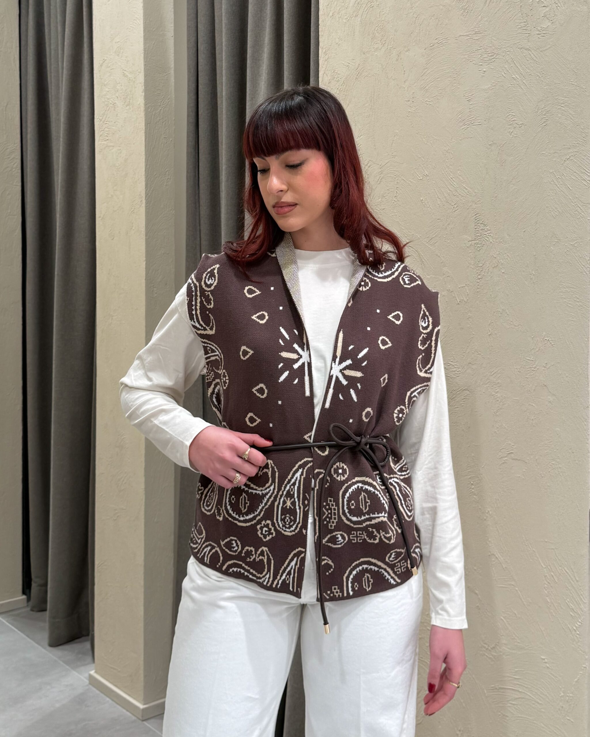 GILET IN MAGLIA JACQUARD - KONTATTO