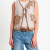 GILET TRAFORATO CON RICAMI - PHILIA LOFT