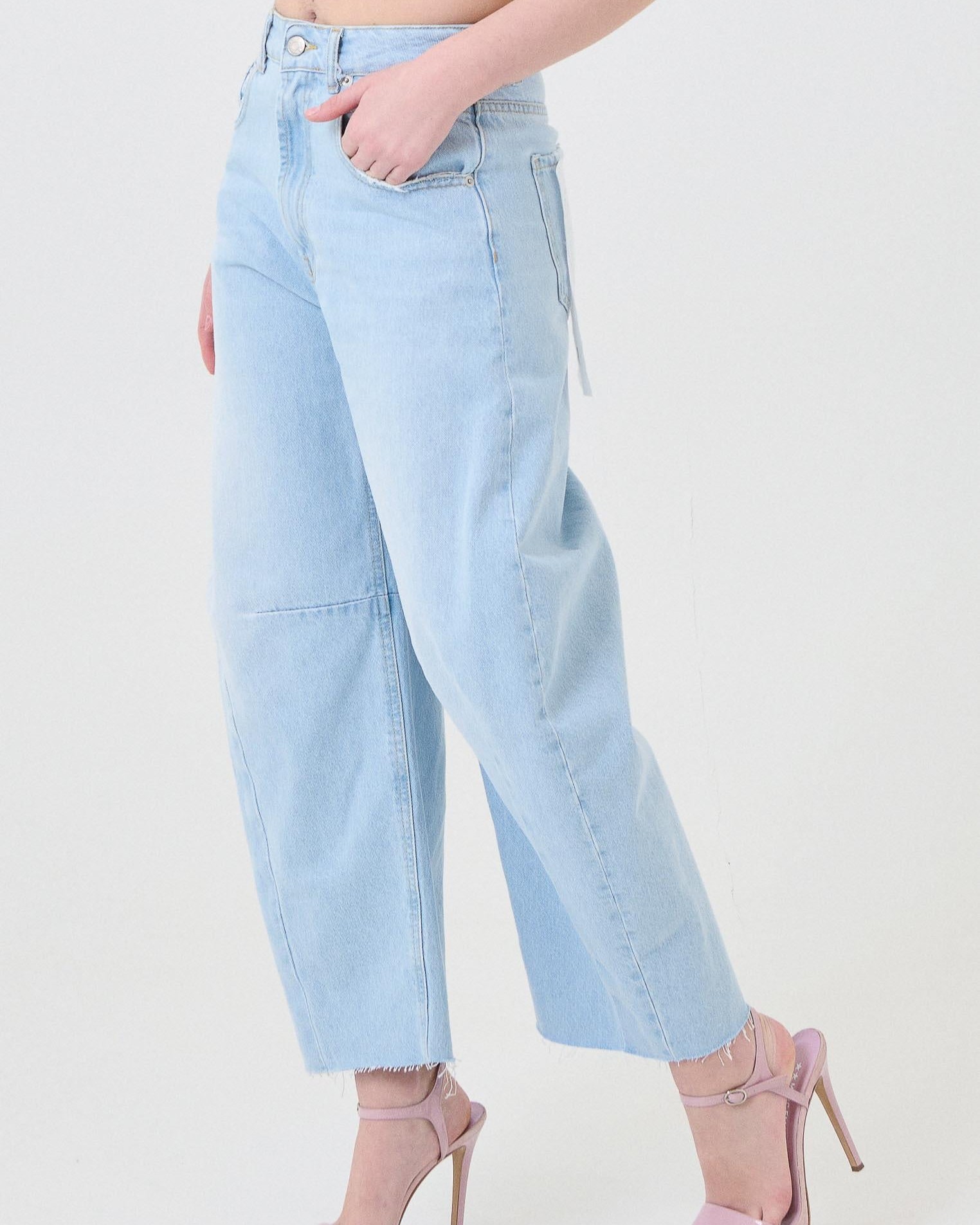 JEANS BALLOON CON PINCES AL GINOCCHIO - BARBARA - HAVEONE