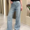 JEANS WIDE-LEG LAVAGGIO CHIARO - ELEH