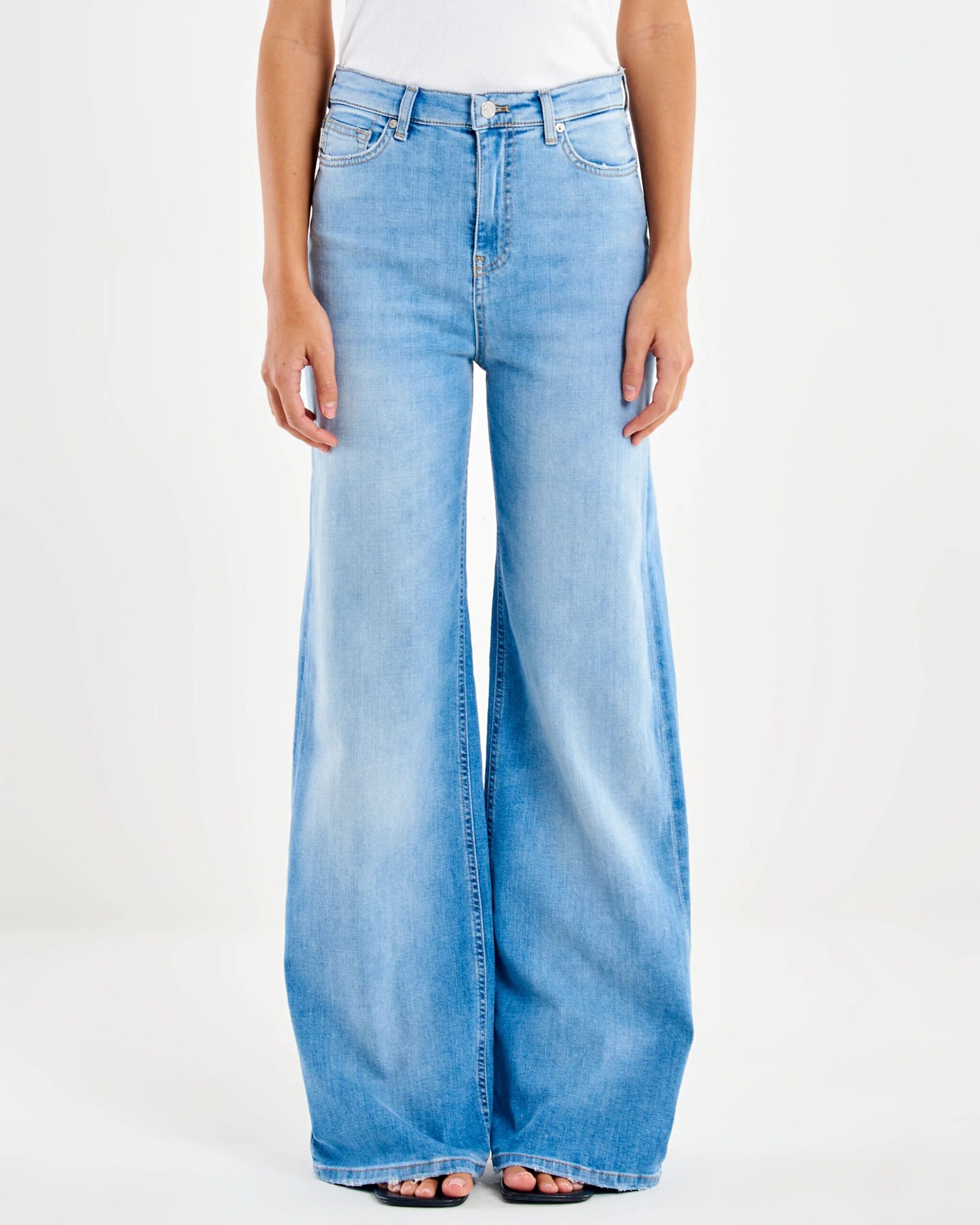 JEANS WIDE-LEG LAVAGGIO CHIARO - LEXIE - VICOLO