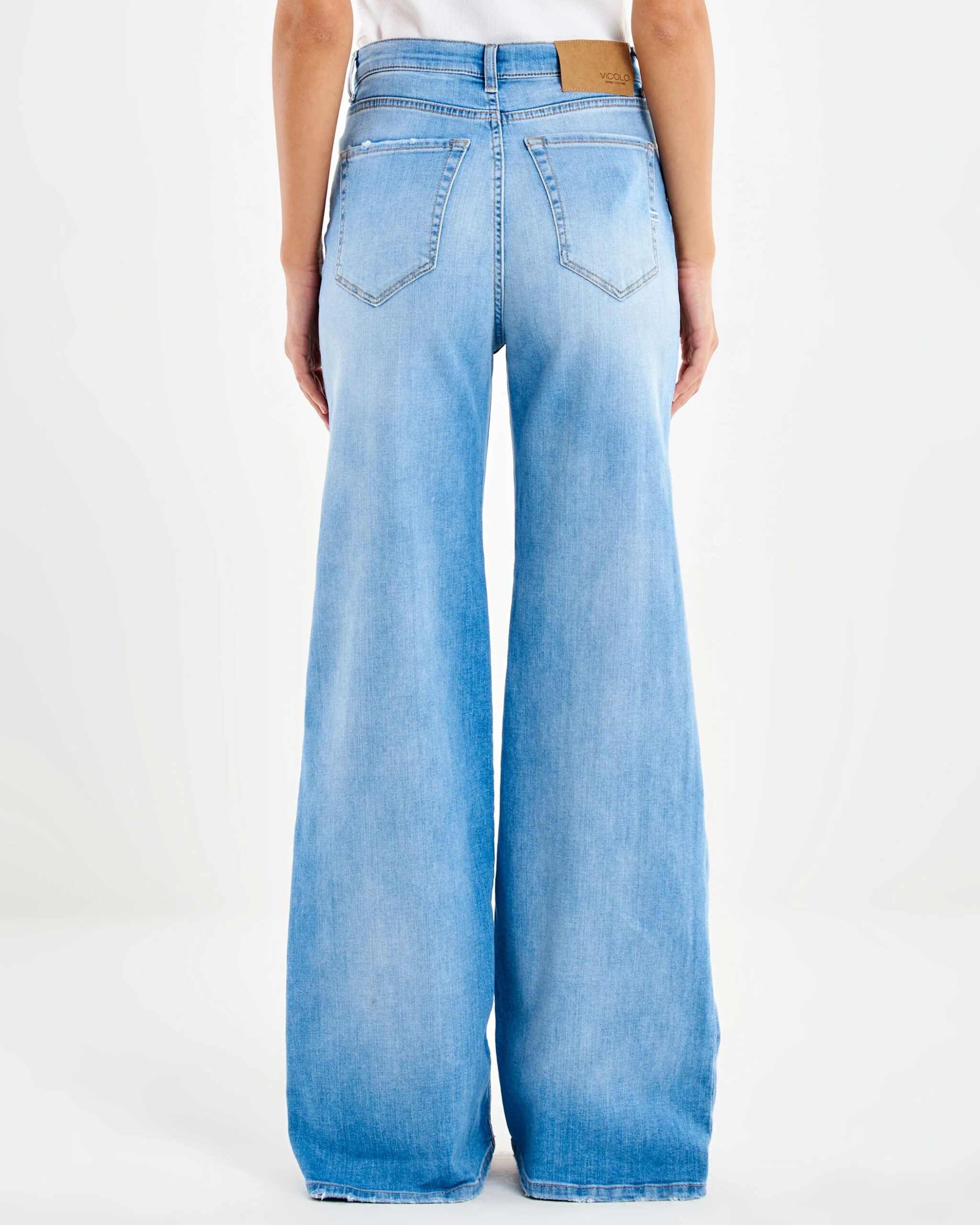 Alternative view of JEANS WIDE-LEG LAVAGGIO CHIARO - LEXIE - VICOLO