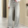 JEANS WIDE-LEG GRIGIO - KIA - VICOLO