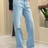 JEANS STRAIGHT-LEG MID RISE CON ROTTURE - ALEX - VICOLO