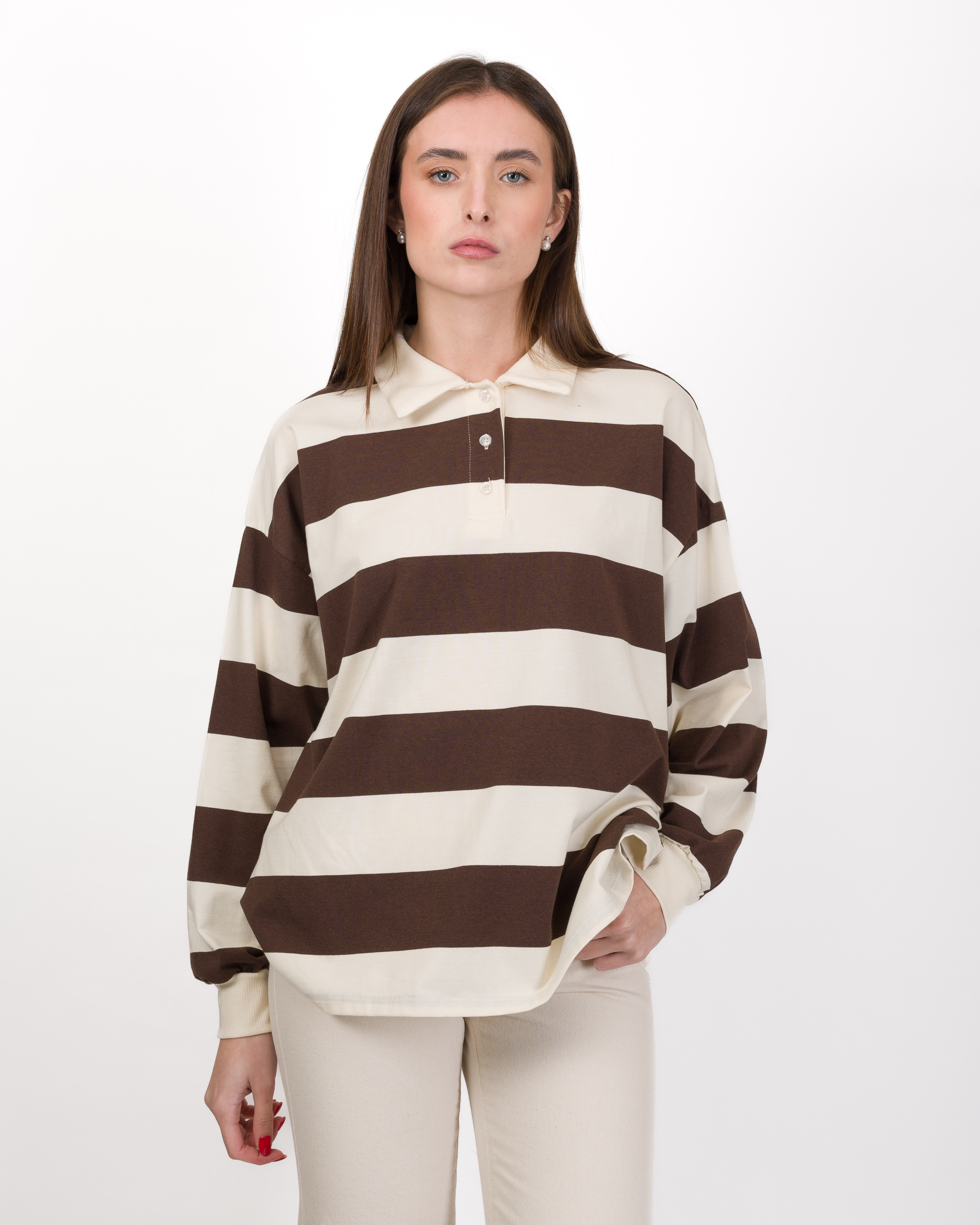 MAGLIA POLO RIGATA OVERSIZE - PHILIA LOFT