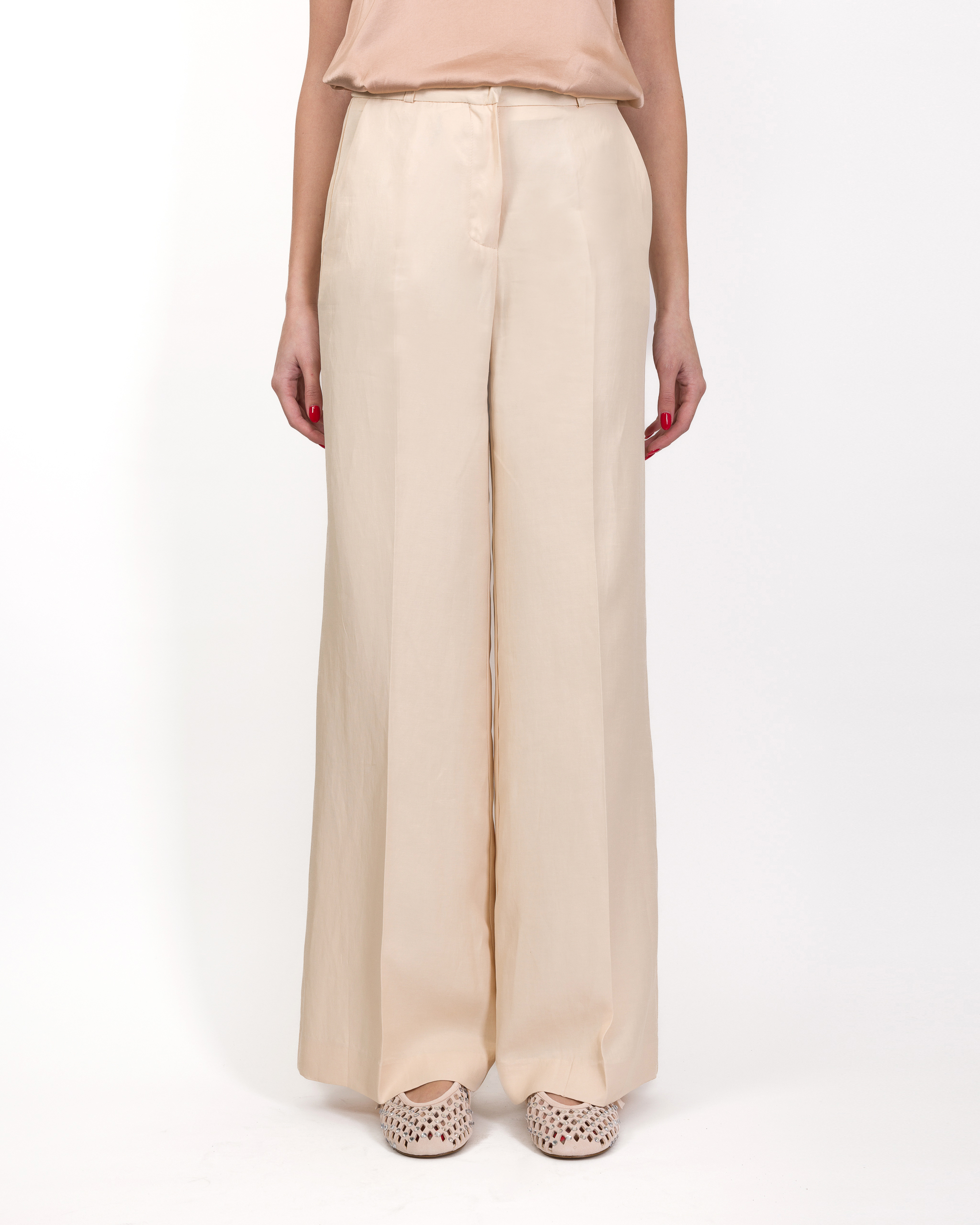 Alternative view of PANTALONE PALAZZO IN VISCOSA E LINO - CARLOTTA - HAVEONE