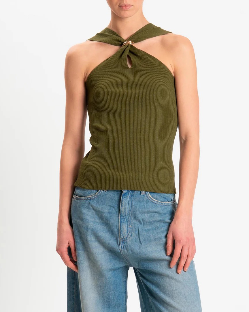 Alternative view of TOP CON INCROCIO GIOIELLO - KONTATTO