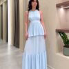 ABITO LUNGO IN CHIFFON - VOLANT DRESS - SILENCE LIMITED